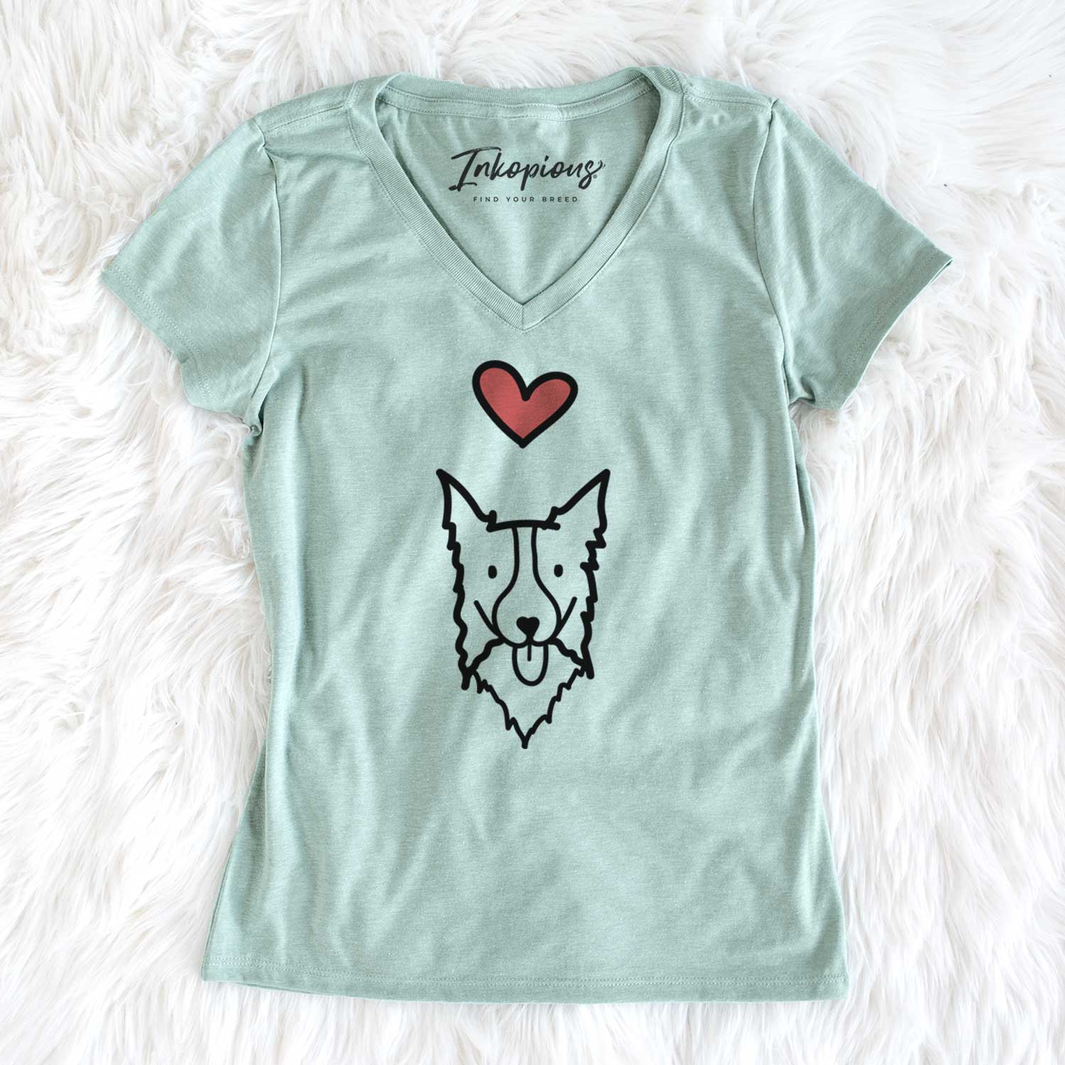 Love Always Border Collie - Women's V-neck Shirt