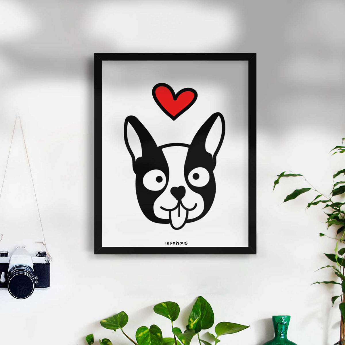 Love Always Boston Terrier Art Print