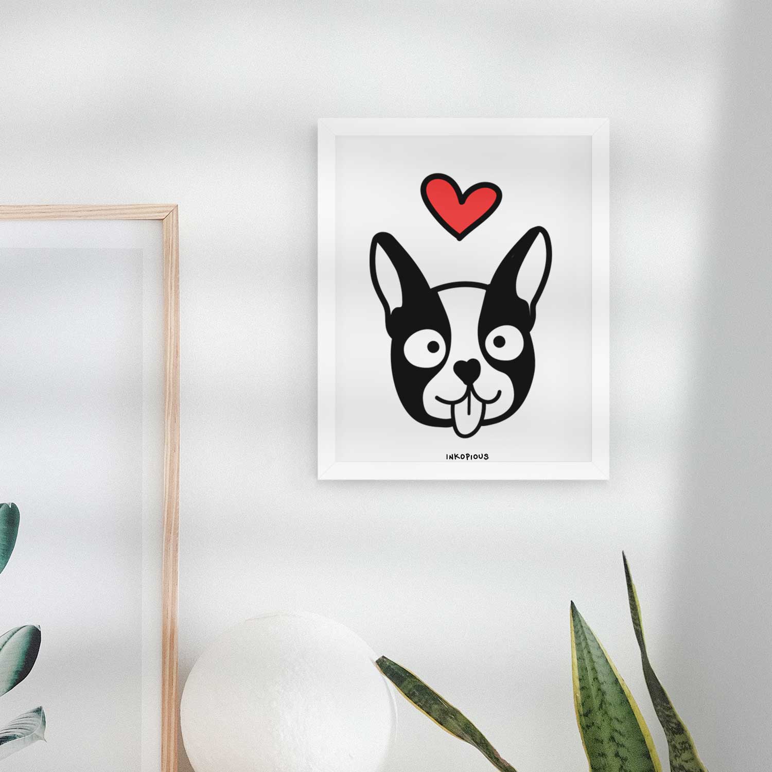 Love Always Boston Terrier Art Print