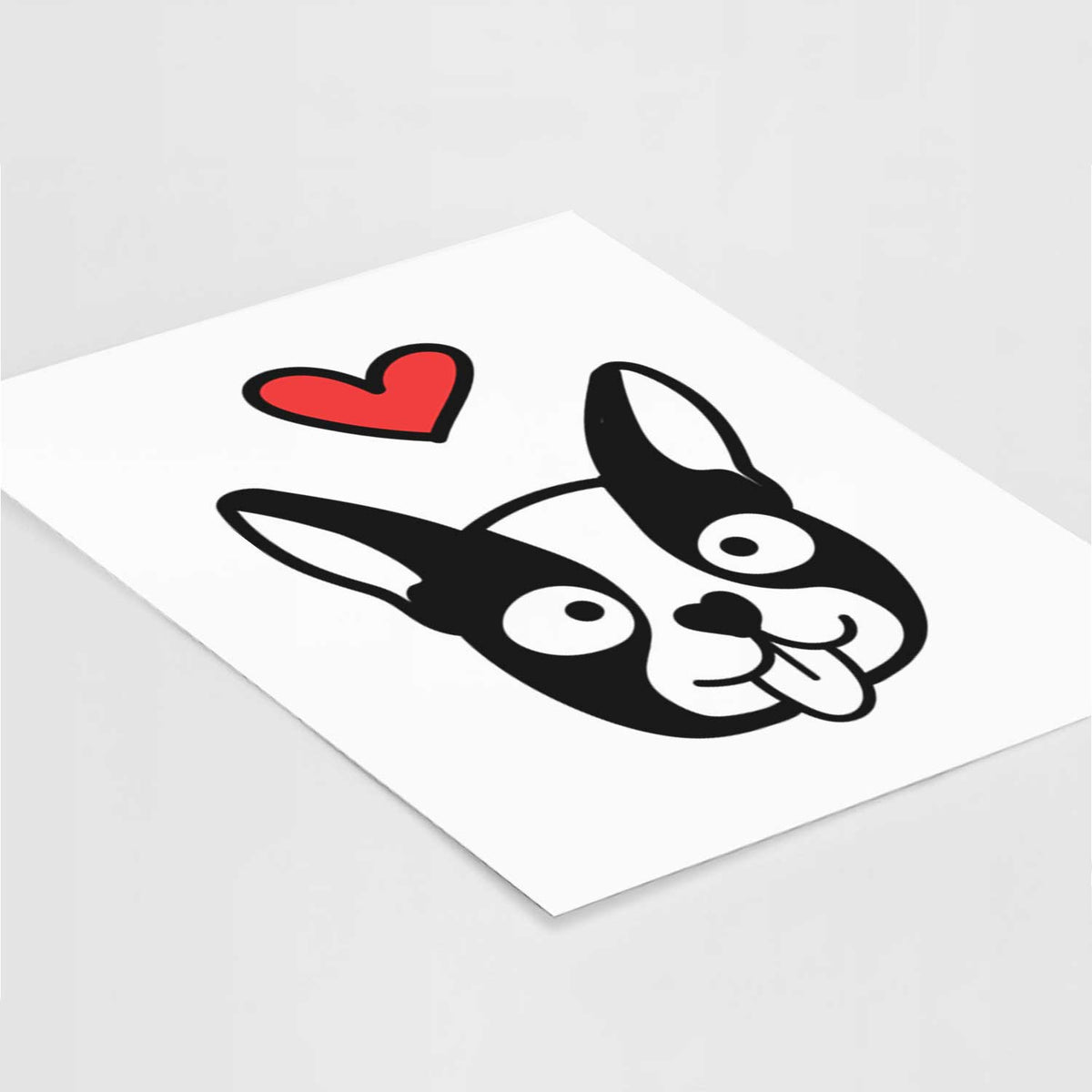 Love Always Boston Terrier Art Print