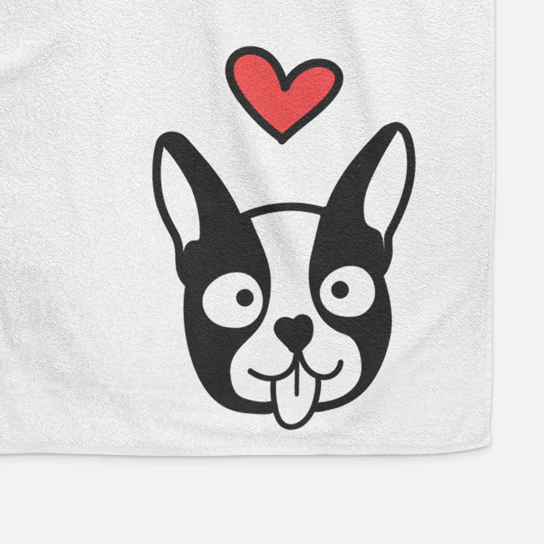 Love Always Boston Terrier - Decorative Hand Towel