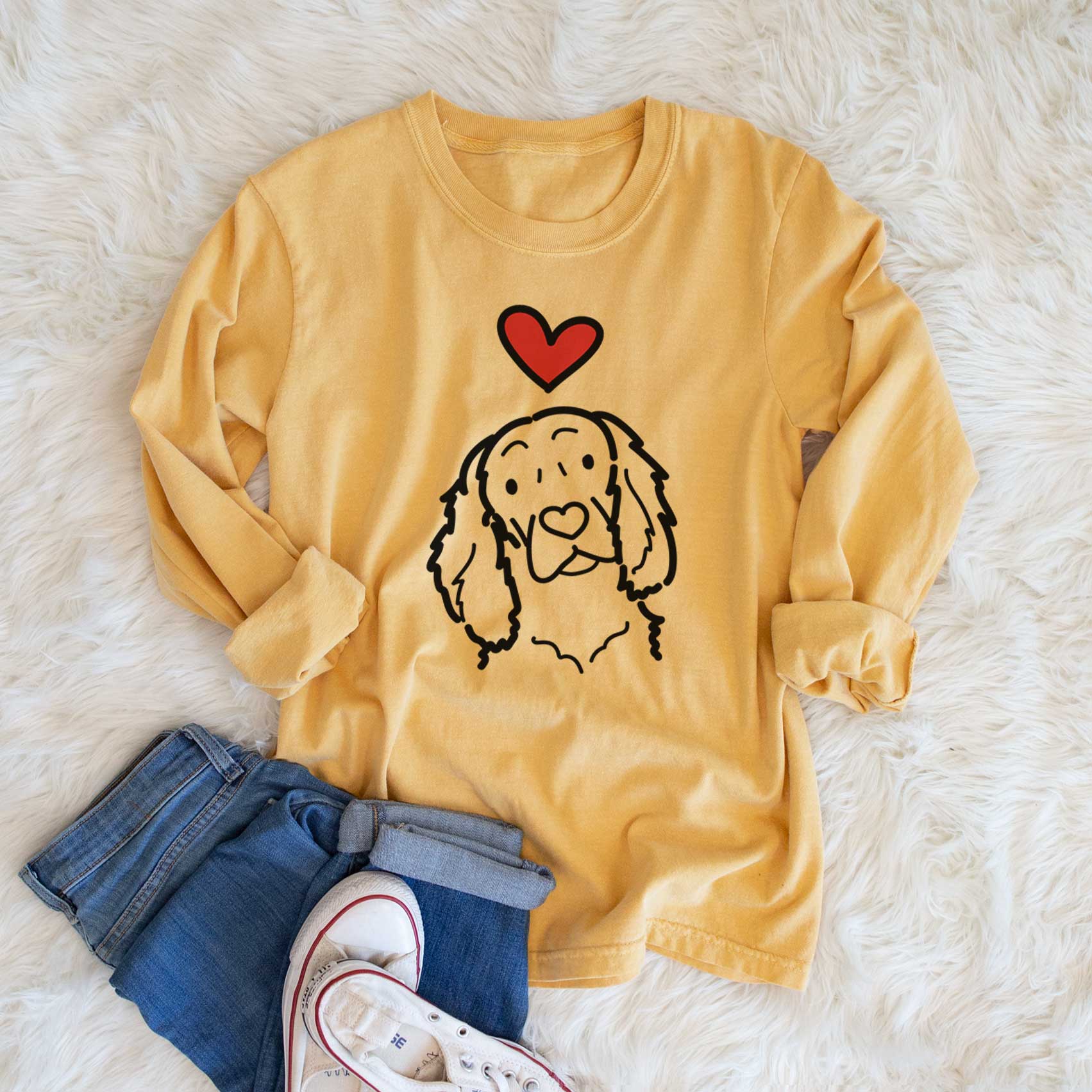 Love Always Boykin Spaniel - Heavyweight 100% Cotton Long Sleeve