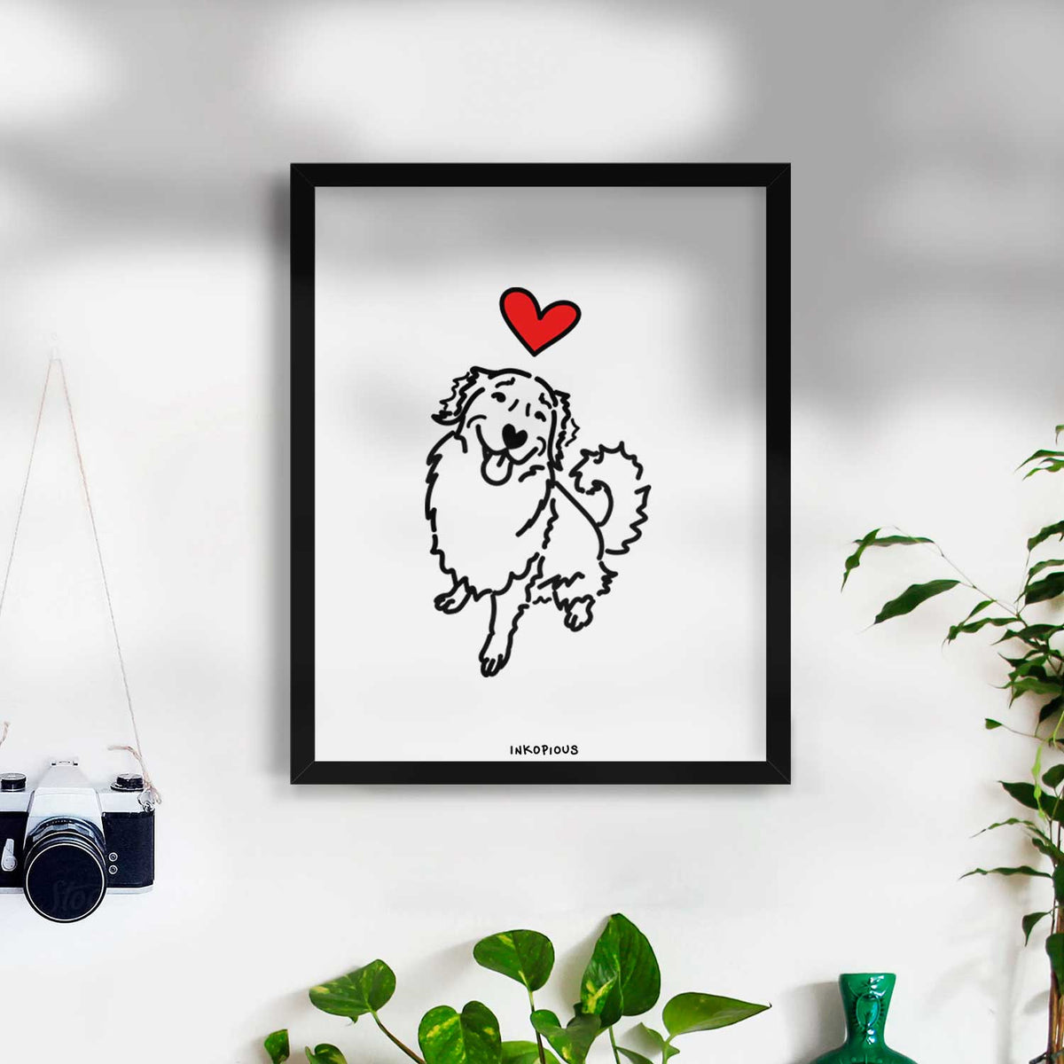 Love Always Golden Retriever - Brinkley Art Print