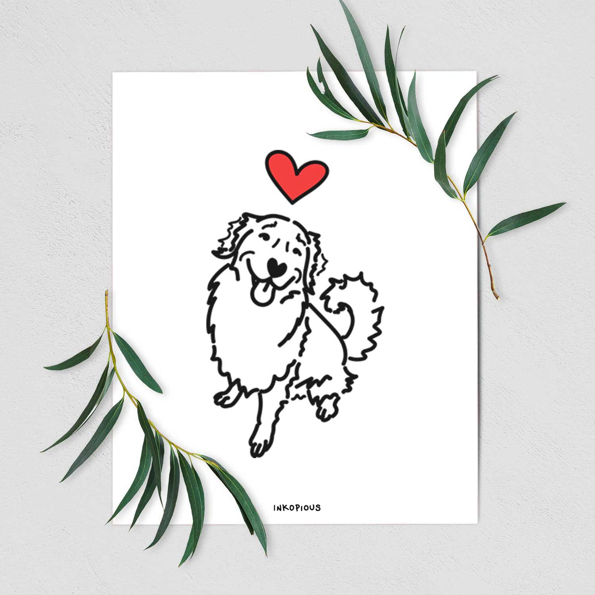 Love Always Golden Retriever - Brinkley Art Print