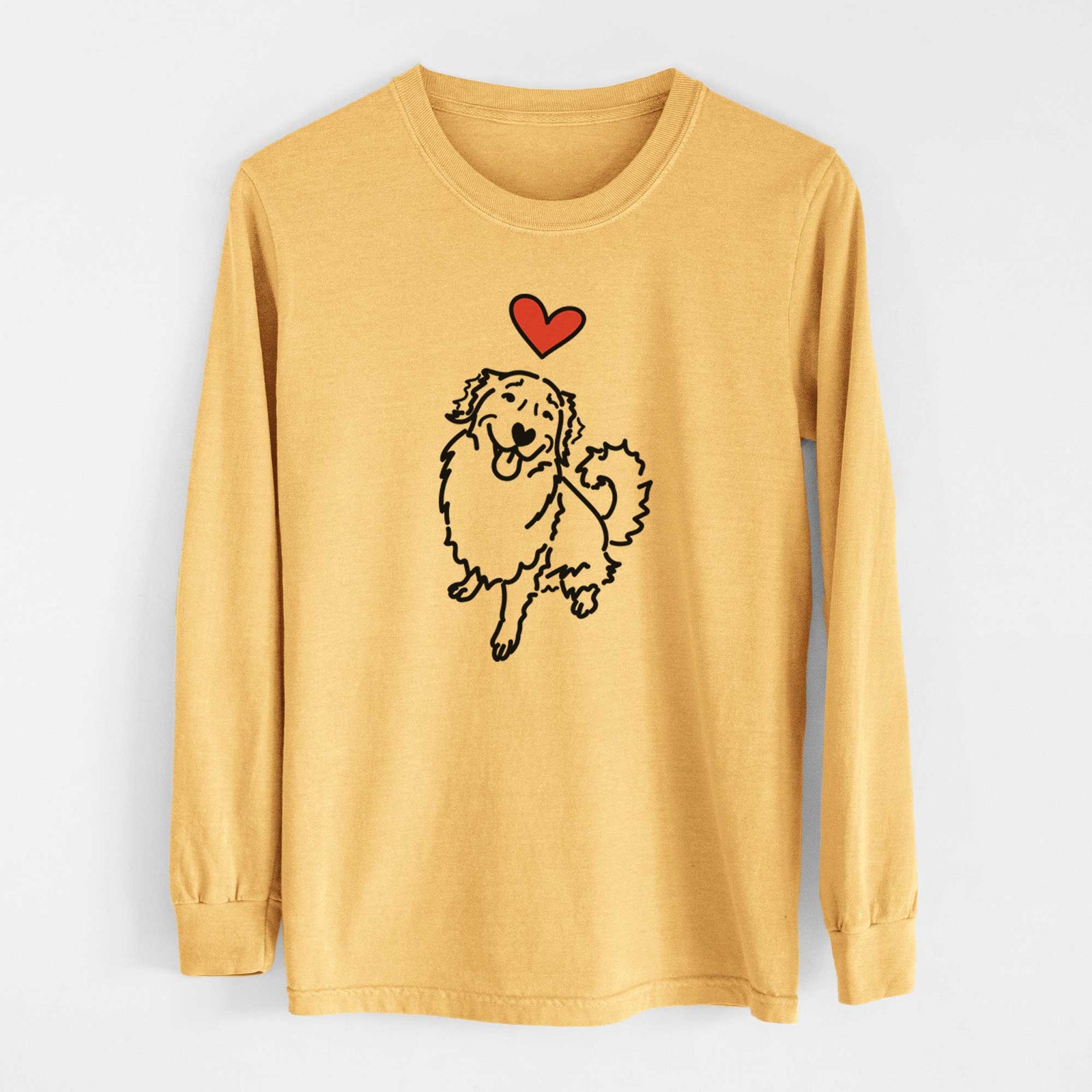 Love Always Golden Retriever - Brinkley - Heavyweight 100% Cotton Long Sleeve