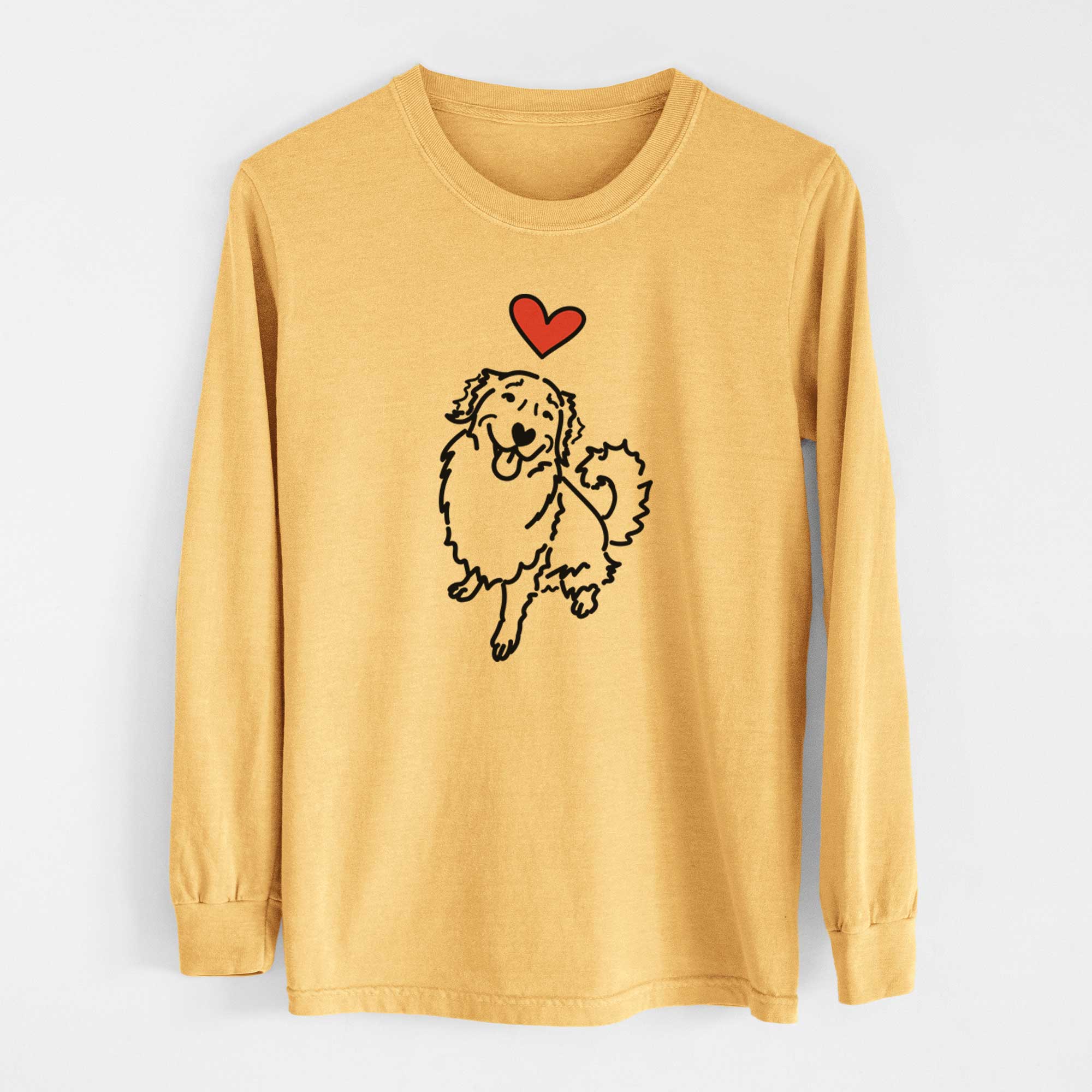 Love Always Golden Retriever - Brinkley - Heavyweight 100% Cotton Long Sleeve