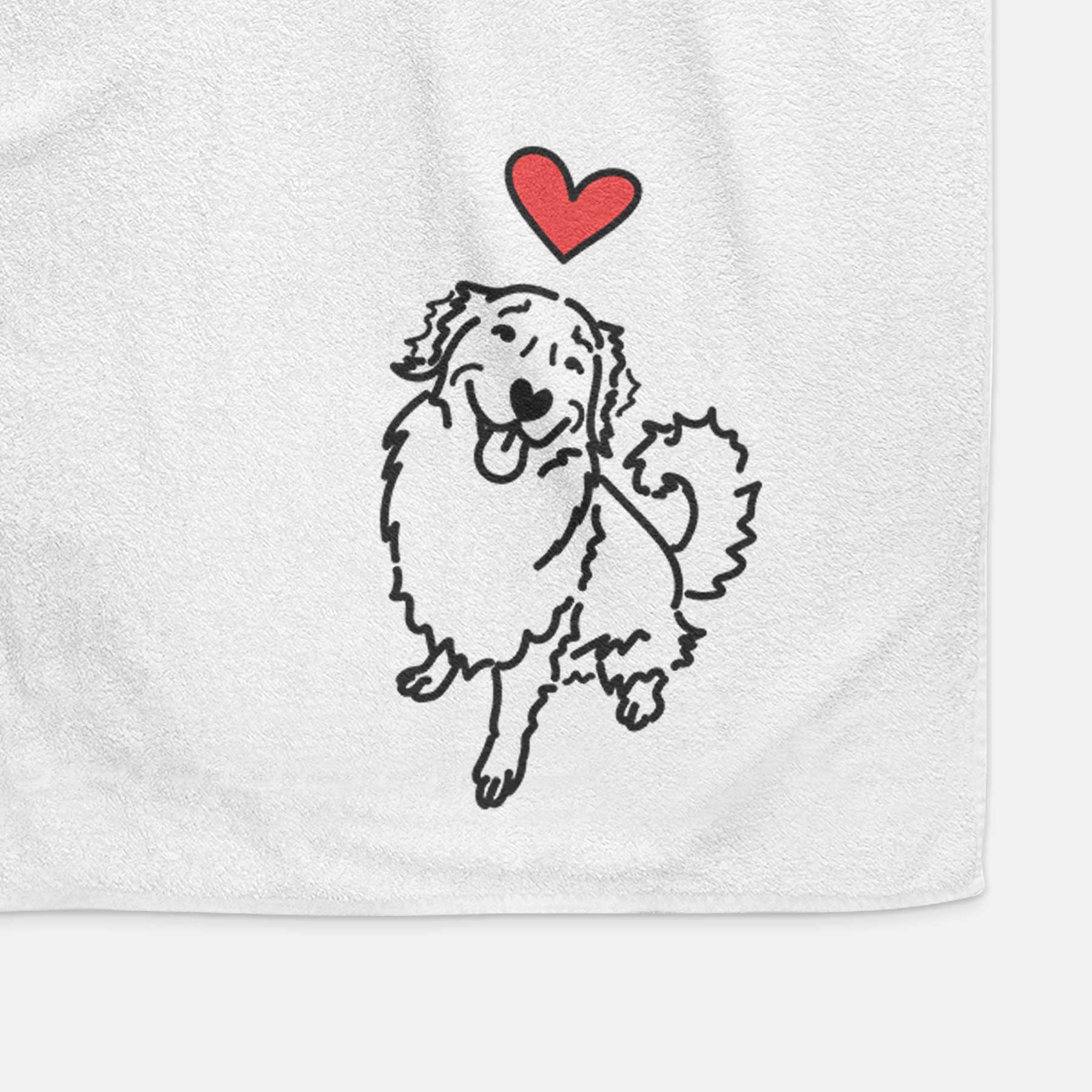 Love Always Golden Retriever - Brinkley - Decorative Hand Towel