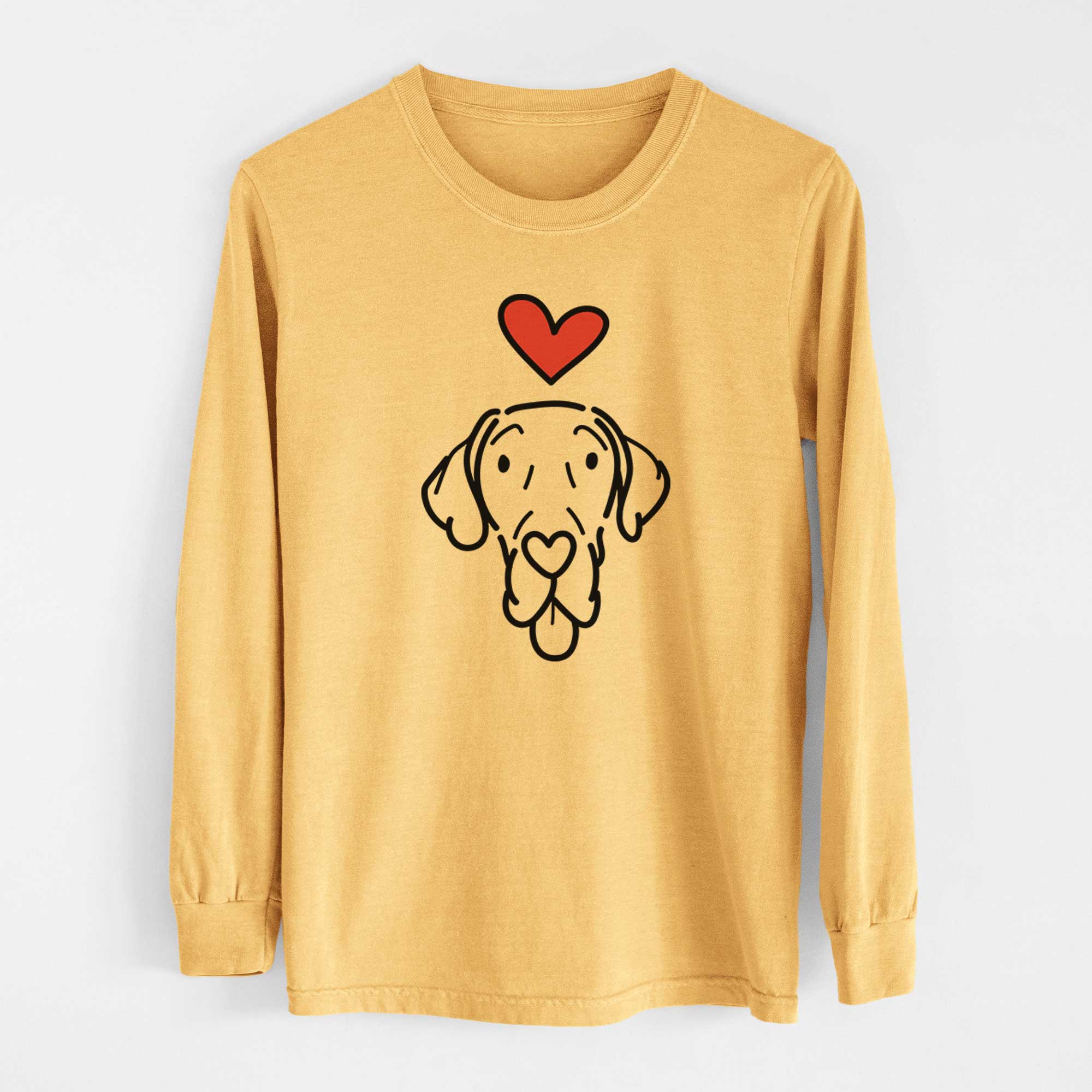 Love Always Great Dane - Bruce - Heavyweight 100% Cotton Long Sleeve