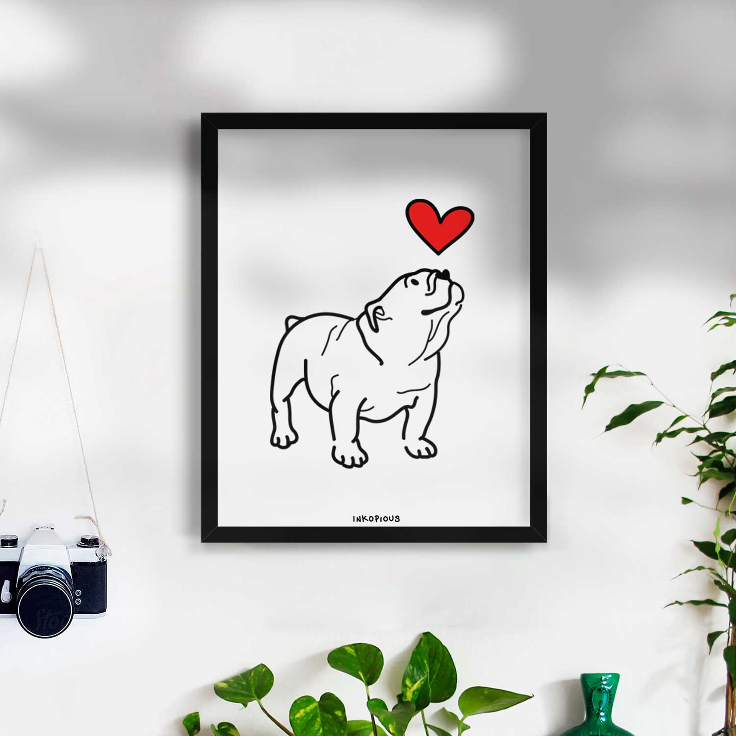 Love Always English Bulldog - Bruno Art Print