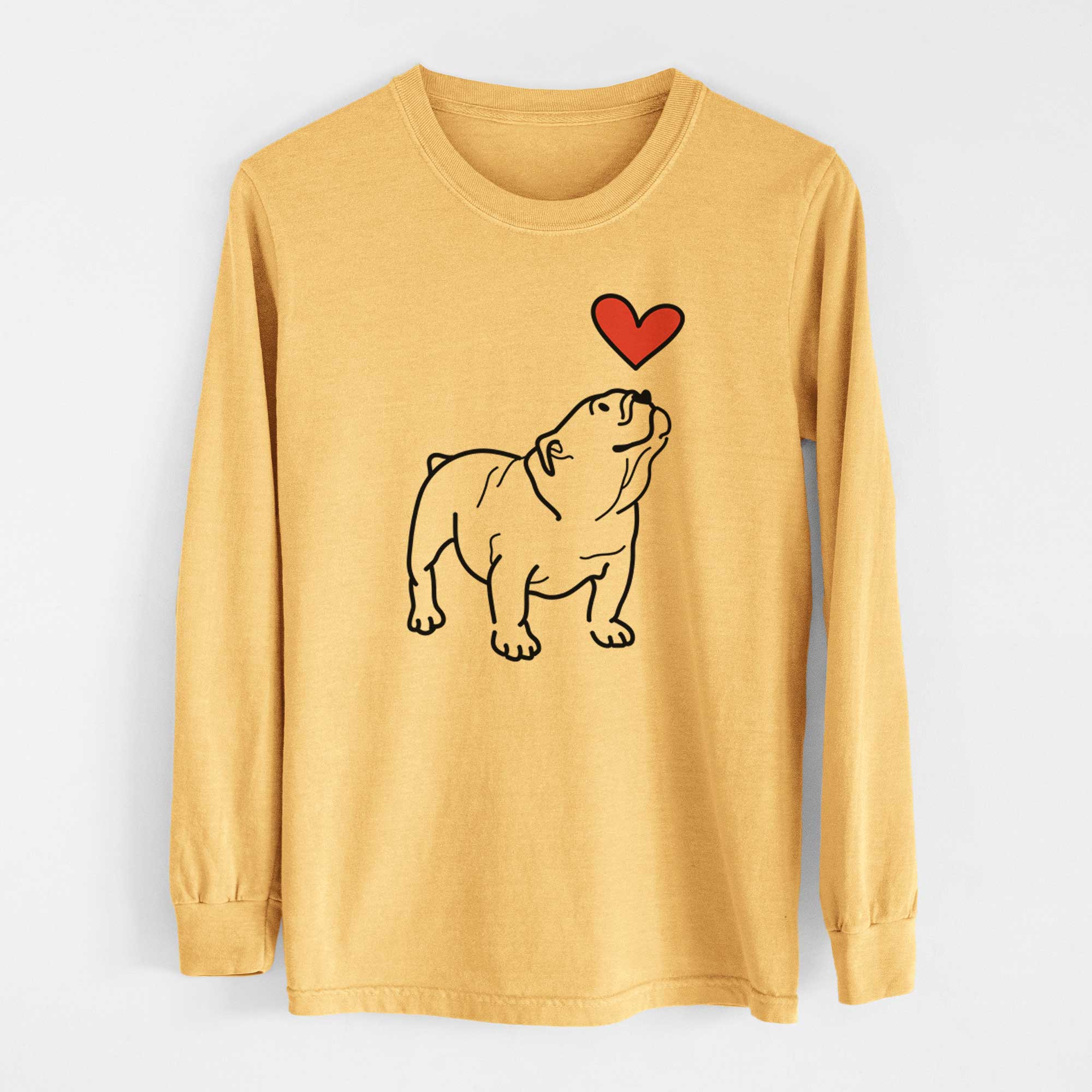 Love Always English Bulldog - Bruno - Heavyweight 100% Cotton Long Sleeve