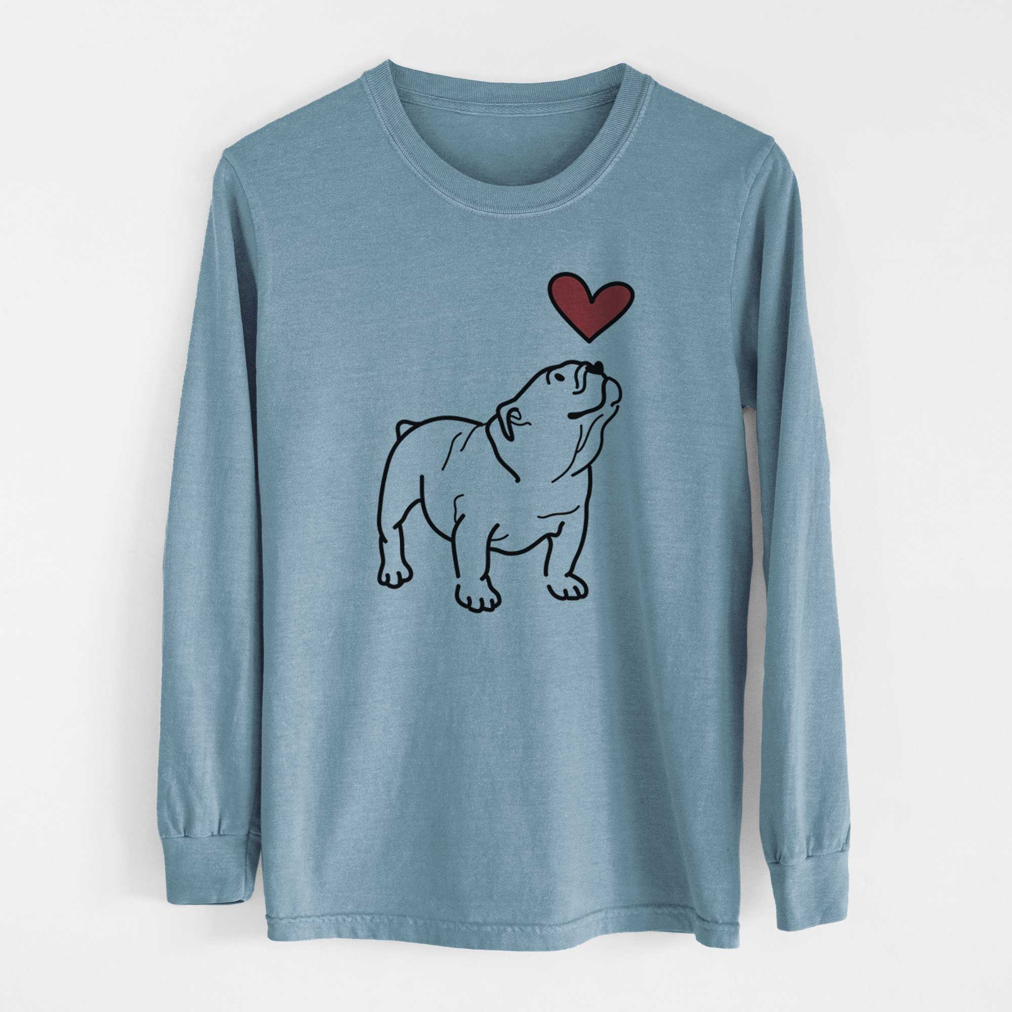 Love Always English Bulldog - Bruno - Heavyweight 100% Cotton Long Sleeve