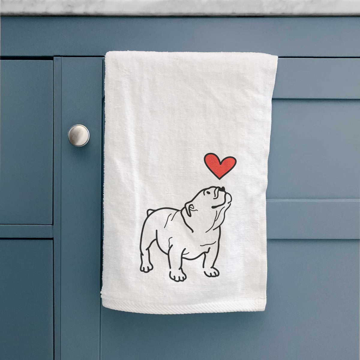 Love Always English Bulldog - Bruno - Decorative Hand Towel