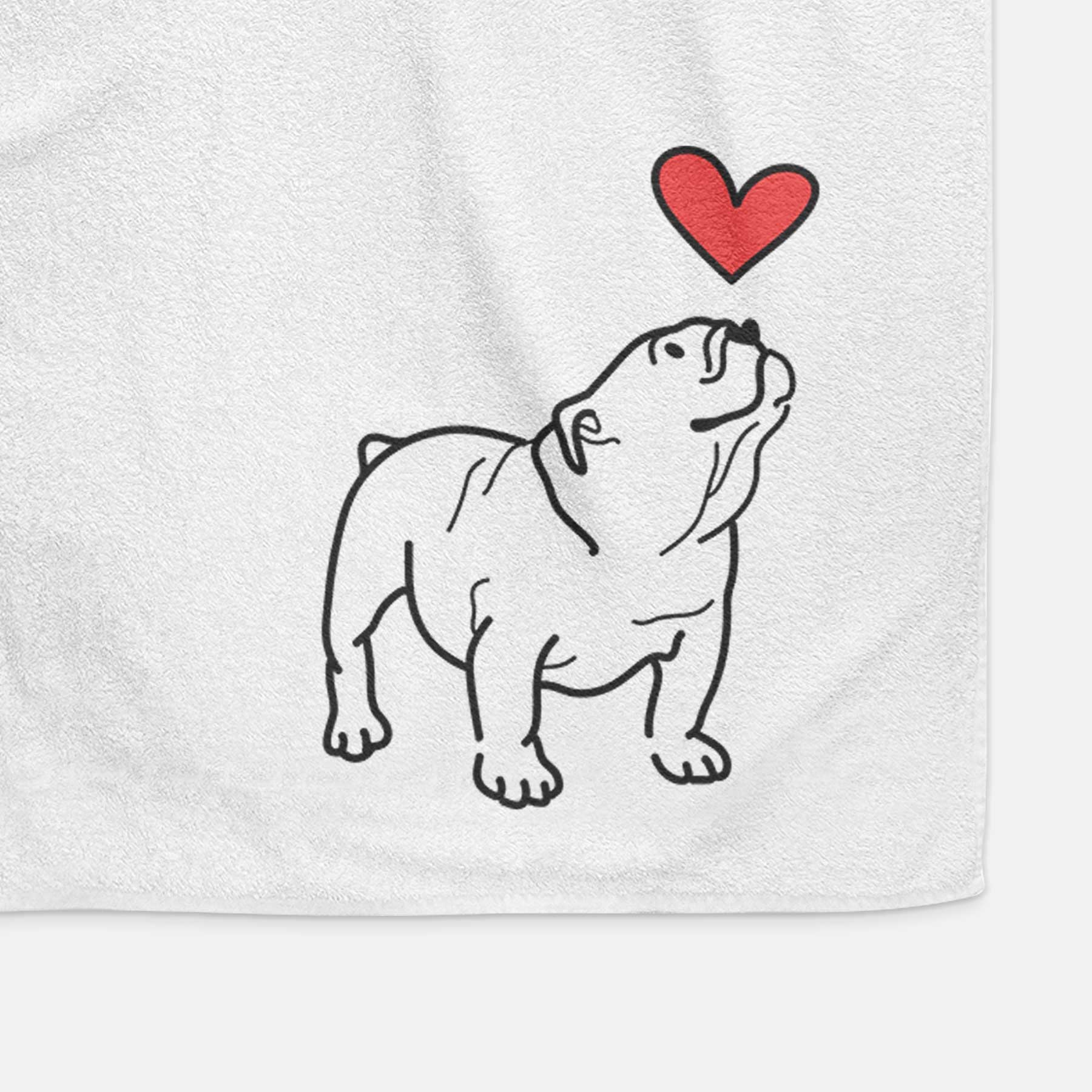 Love Always English Bulldog - Bruno - Decorative Hand Towel