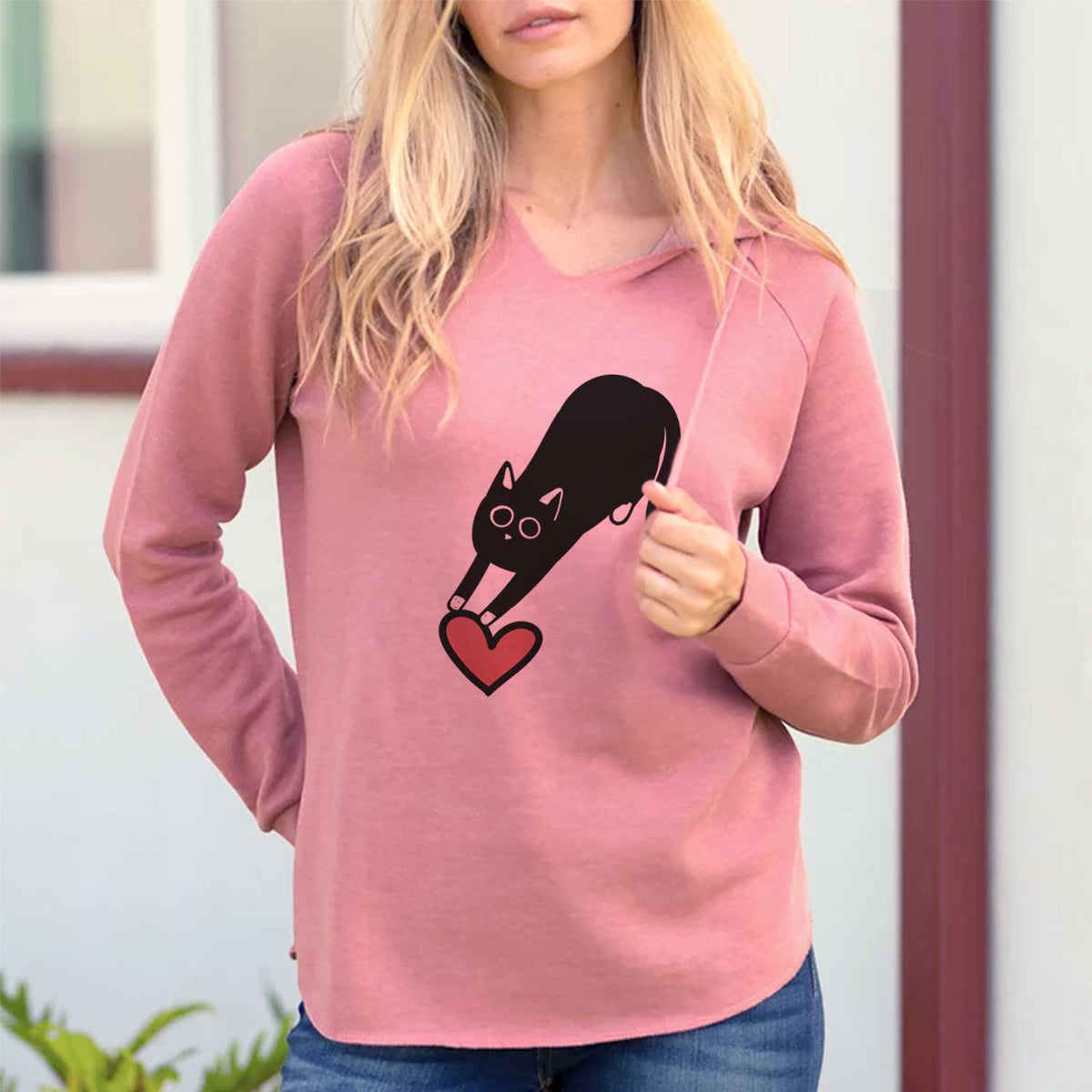 Love Always Black Cat - Bug - Cali Wave Hooded Sweatshirt