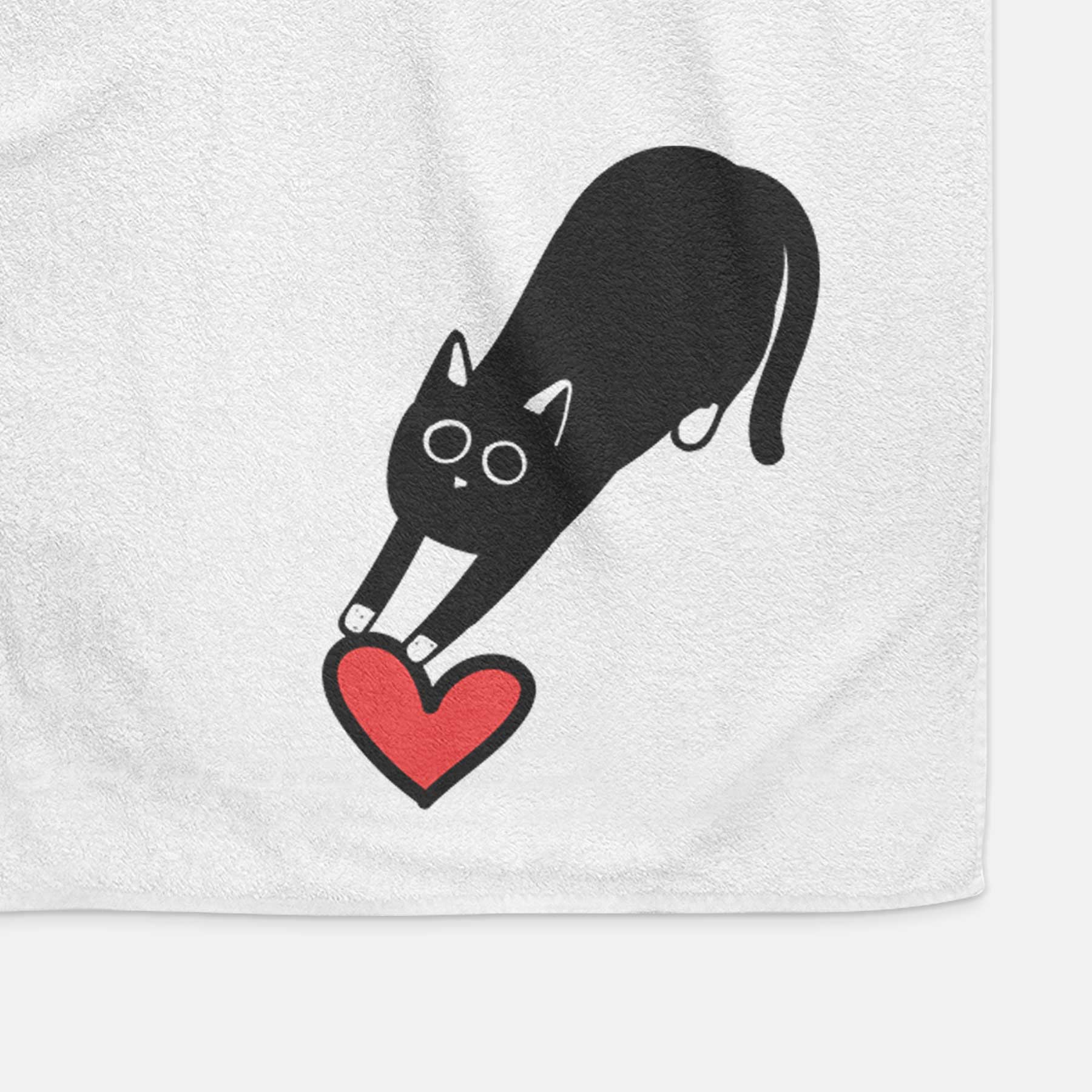 Love Always Black Cat - Bug - Decorative Hand Towel