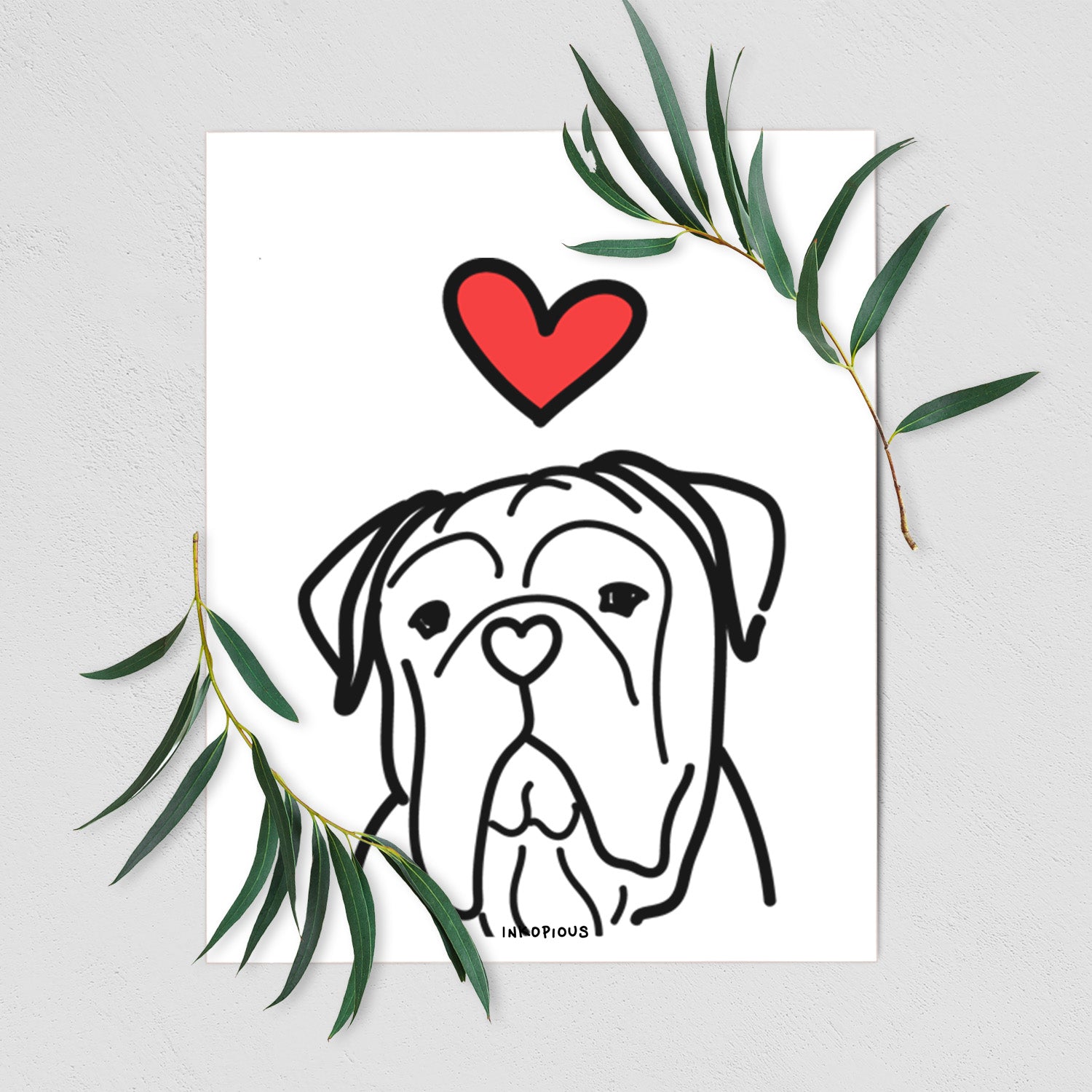 Love Always Vivian the Bull Mastiff - Art Print