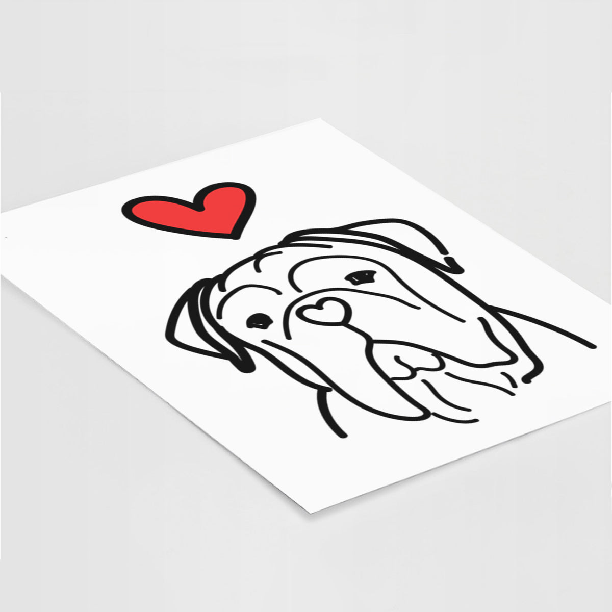 Love Always Vivian the Bull Mastiff - Art Print