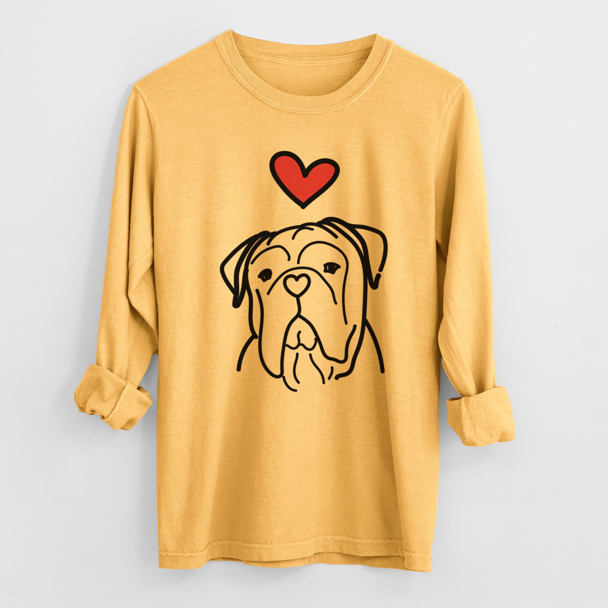 Love Always Vivian the Bull Mastiff - Heavyweight 100% Cotton Long Sleeve