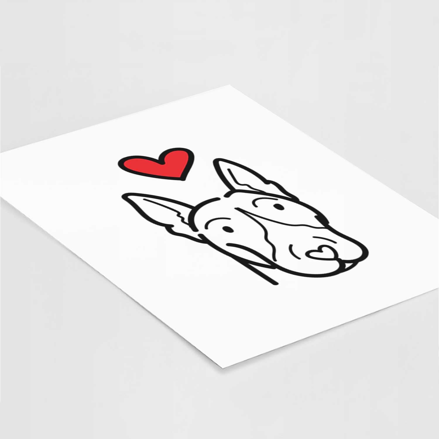 Love Always Bull Terrier Art Print