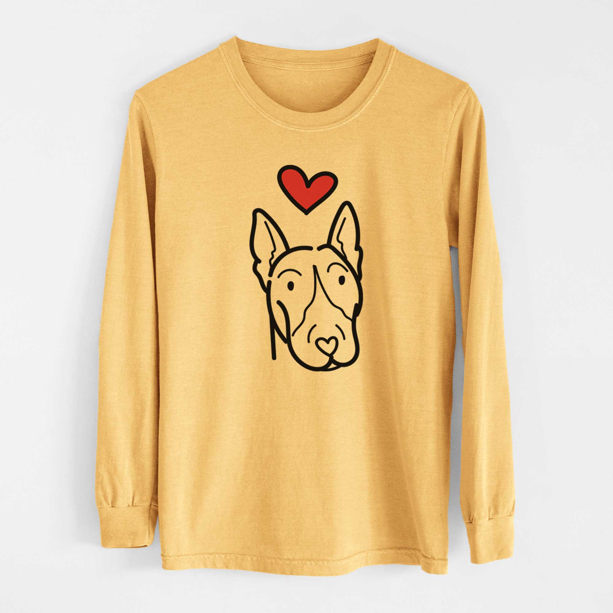 Love Always Bull Terrier - Heavyweight 100% Cotton Long Sleeve