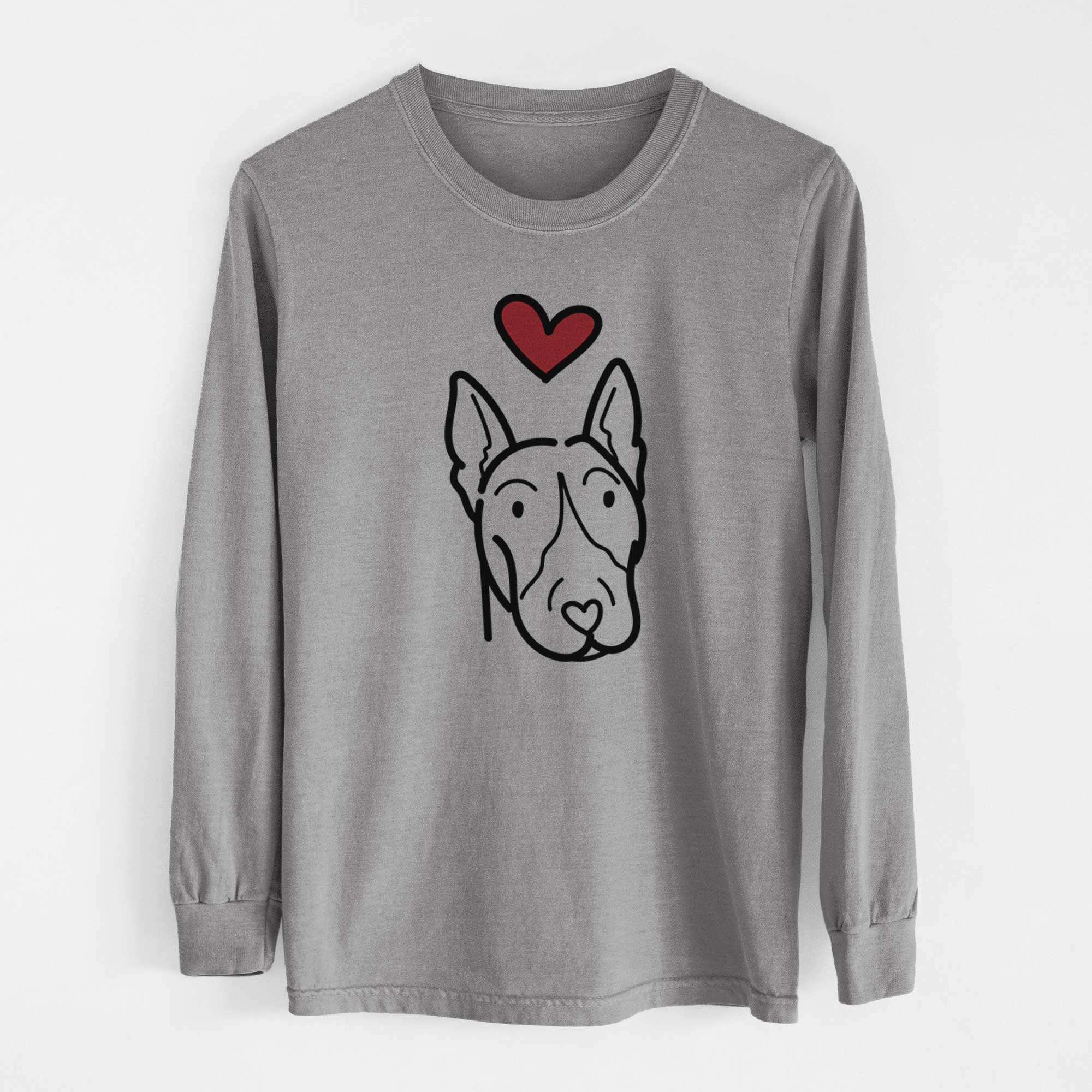 Love Always Bull Terrier - Heavyweight 100% Cotton Long Sleeve