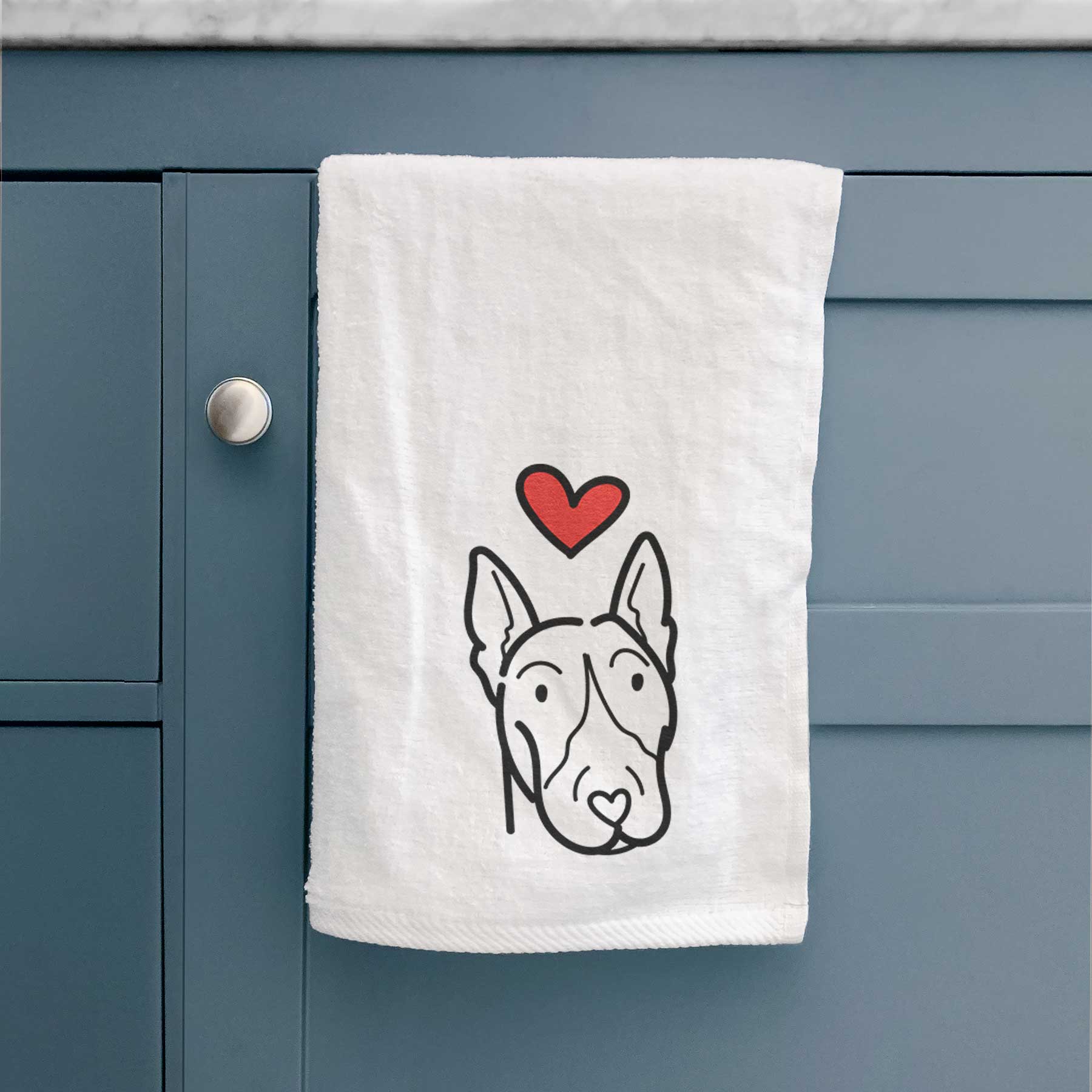 Love Always Bull Terrier - Decorative Hand Towel