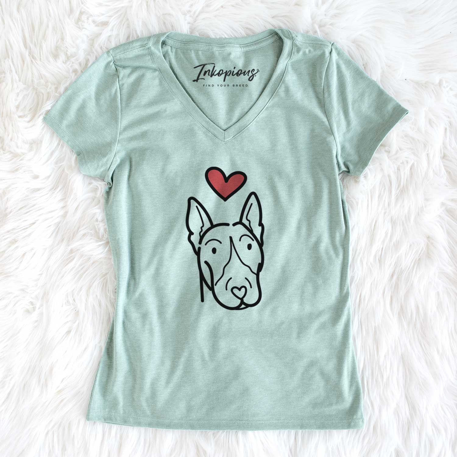 Love Always Bull Terrier - Women's V-neck Shirt