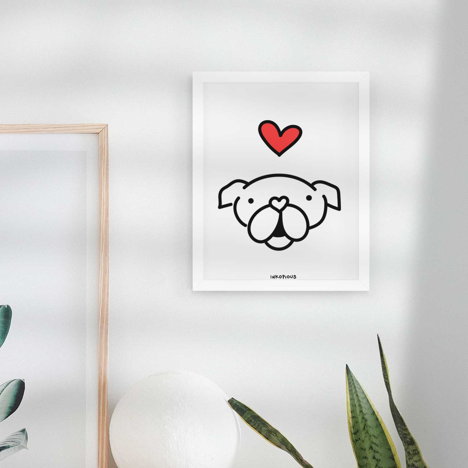 Love Always English Bulldog Art Print