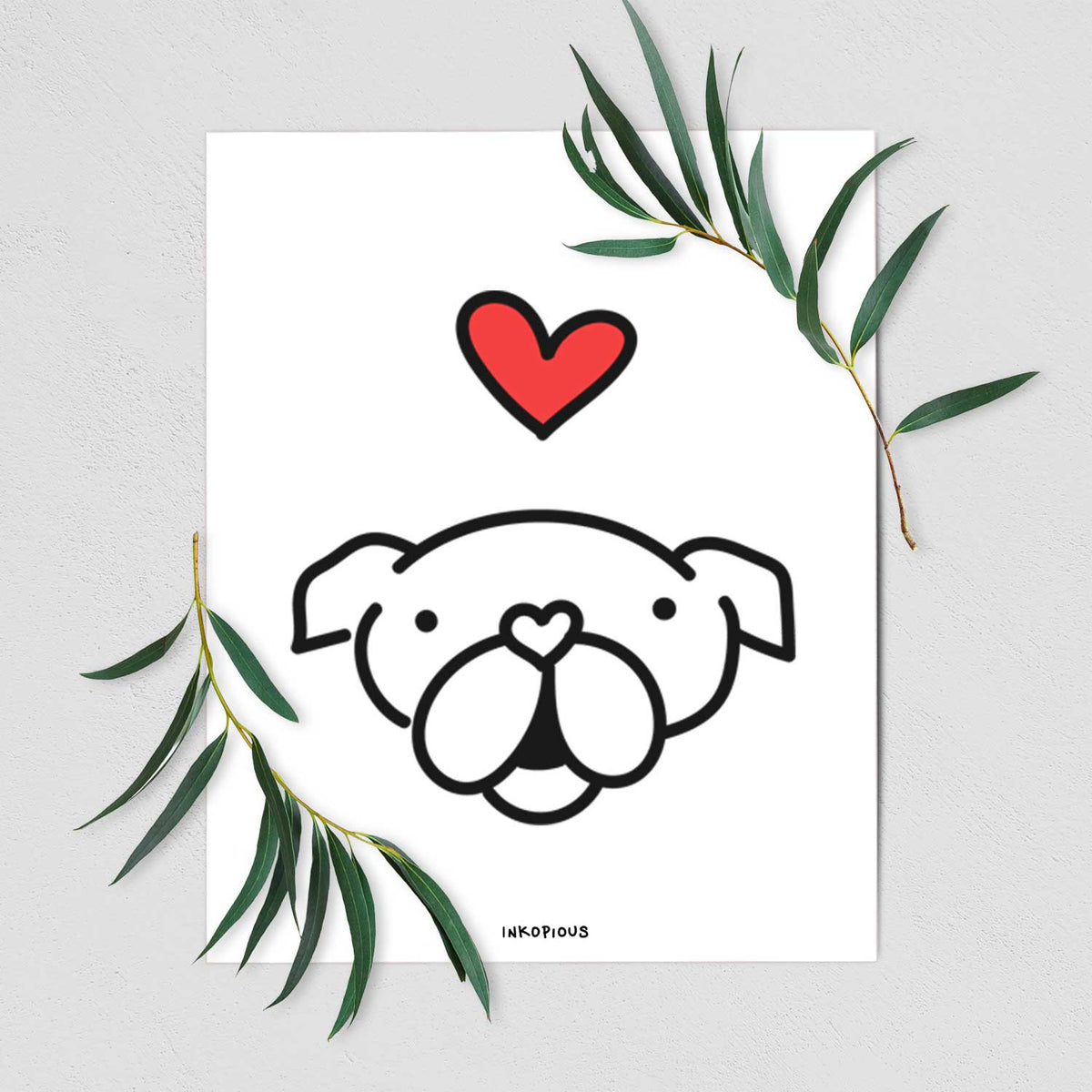 Love Always English Bulldog Art Print