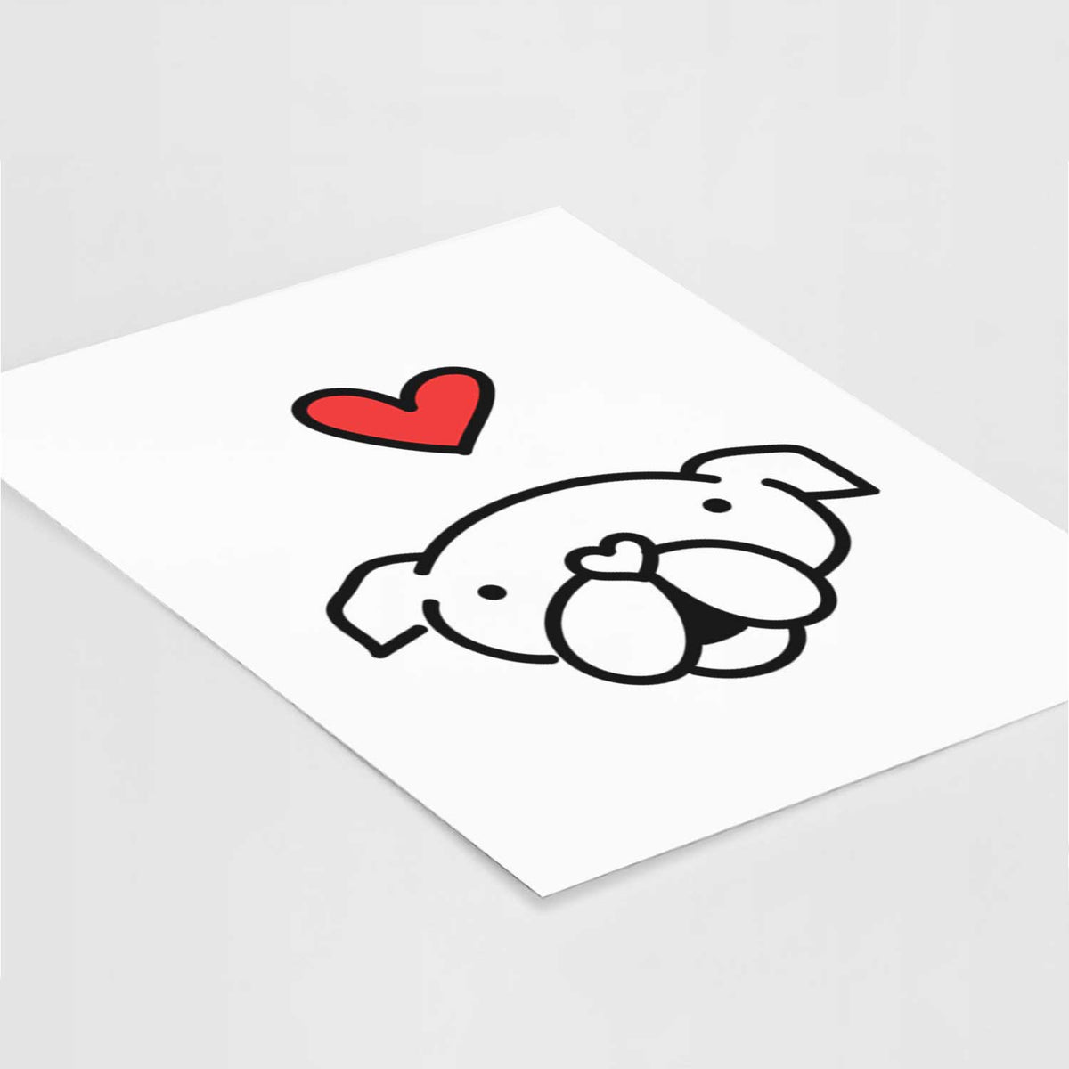 Love Always English Bulldog Art Print