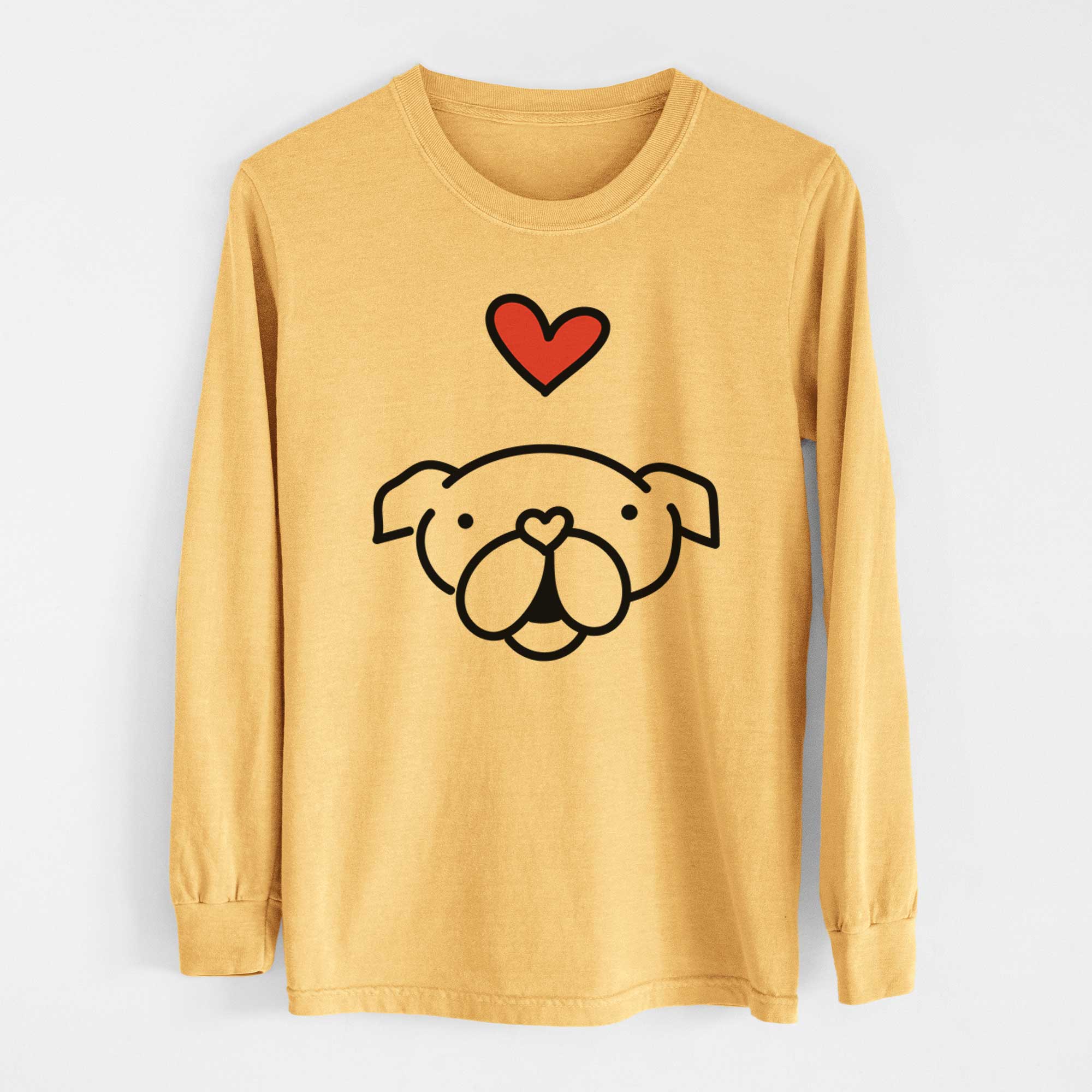 Love Always English Bulldog - Heavyweight 100% Cotton Long Sleeve