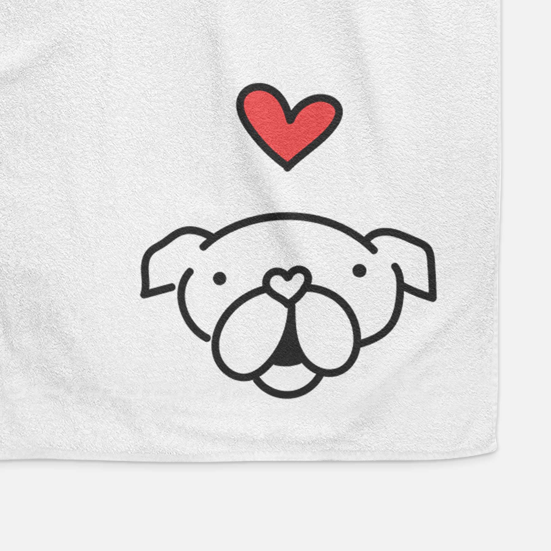 Love Always English Bulldog - Decorative Hand Towel