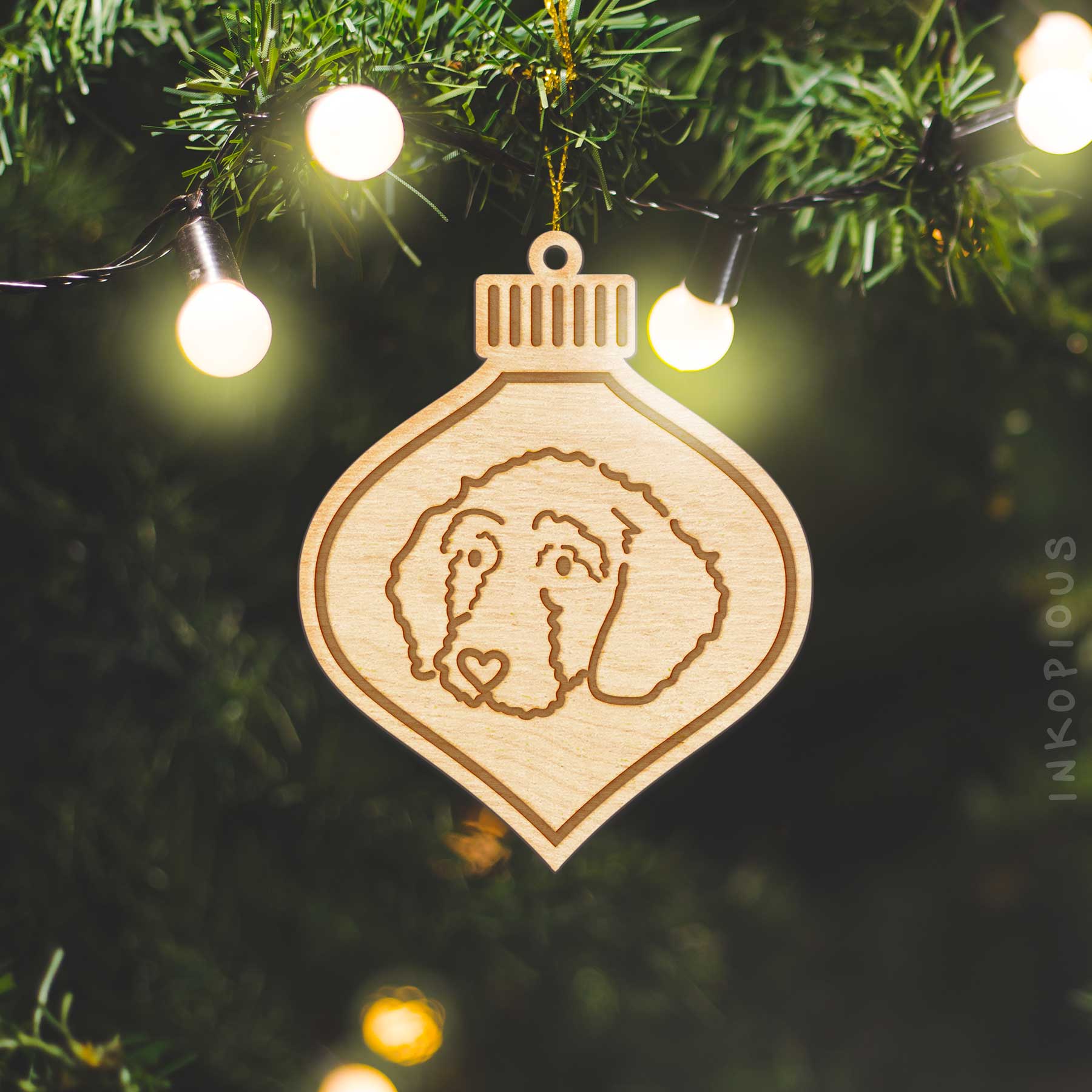 Love Always Goldendoodle - Hanna - Wooden Ornament