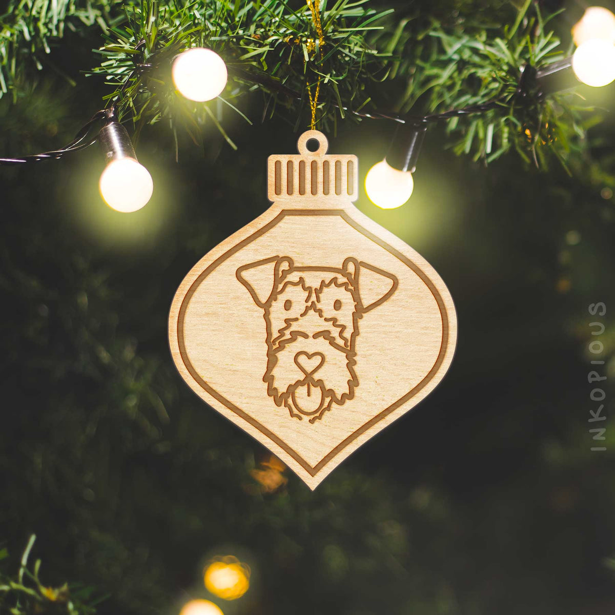 Love Always Irish Terrier - Wooden Ornament