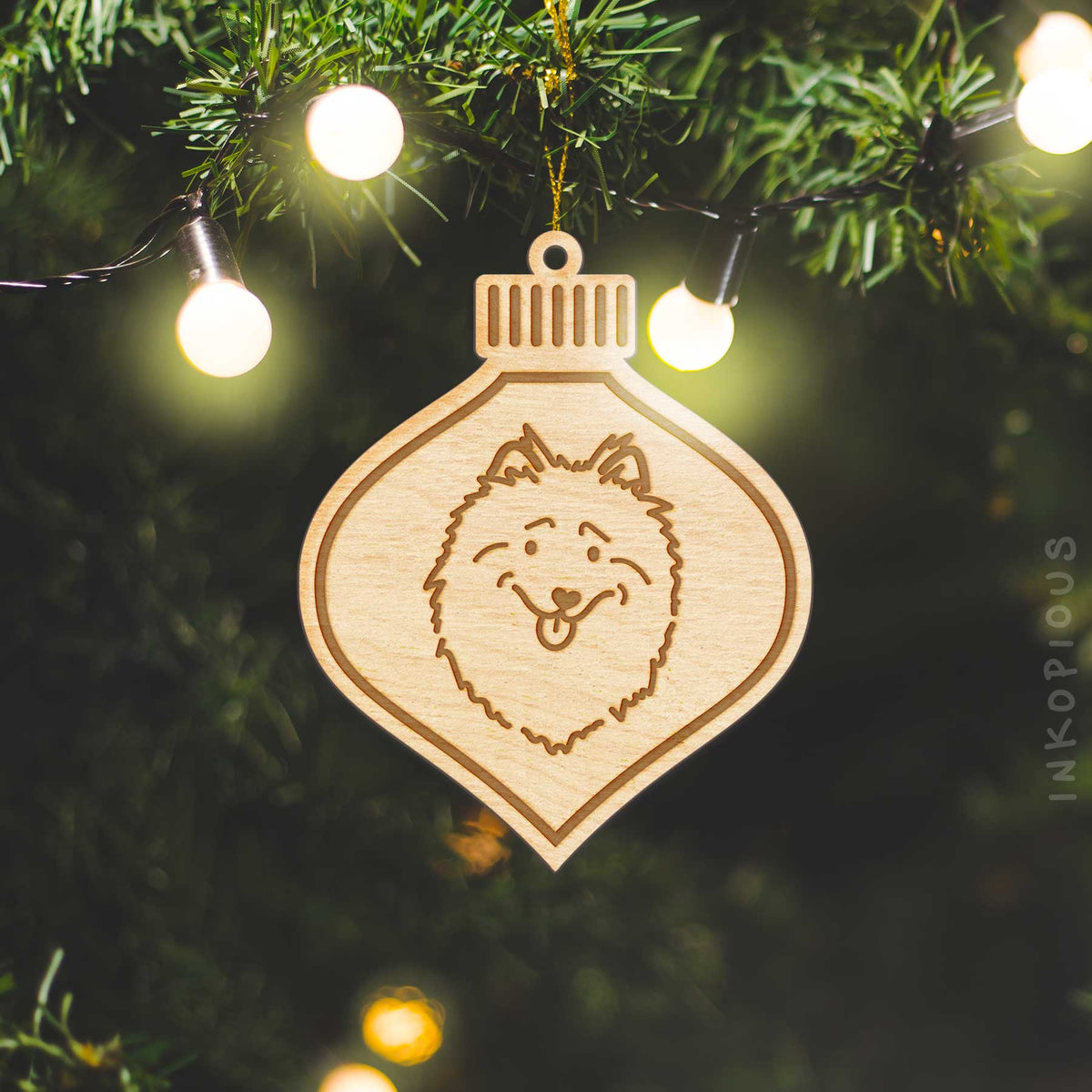 Love Always Keeshond - Wooden Ornament