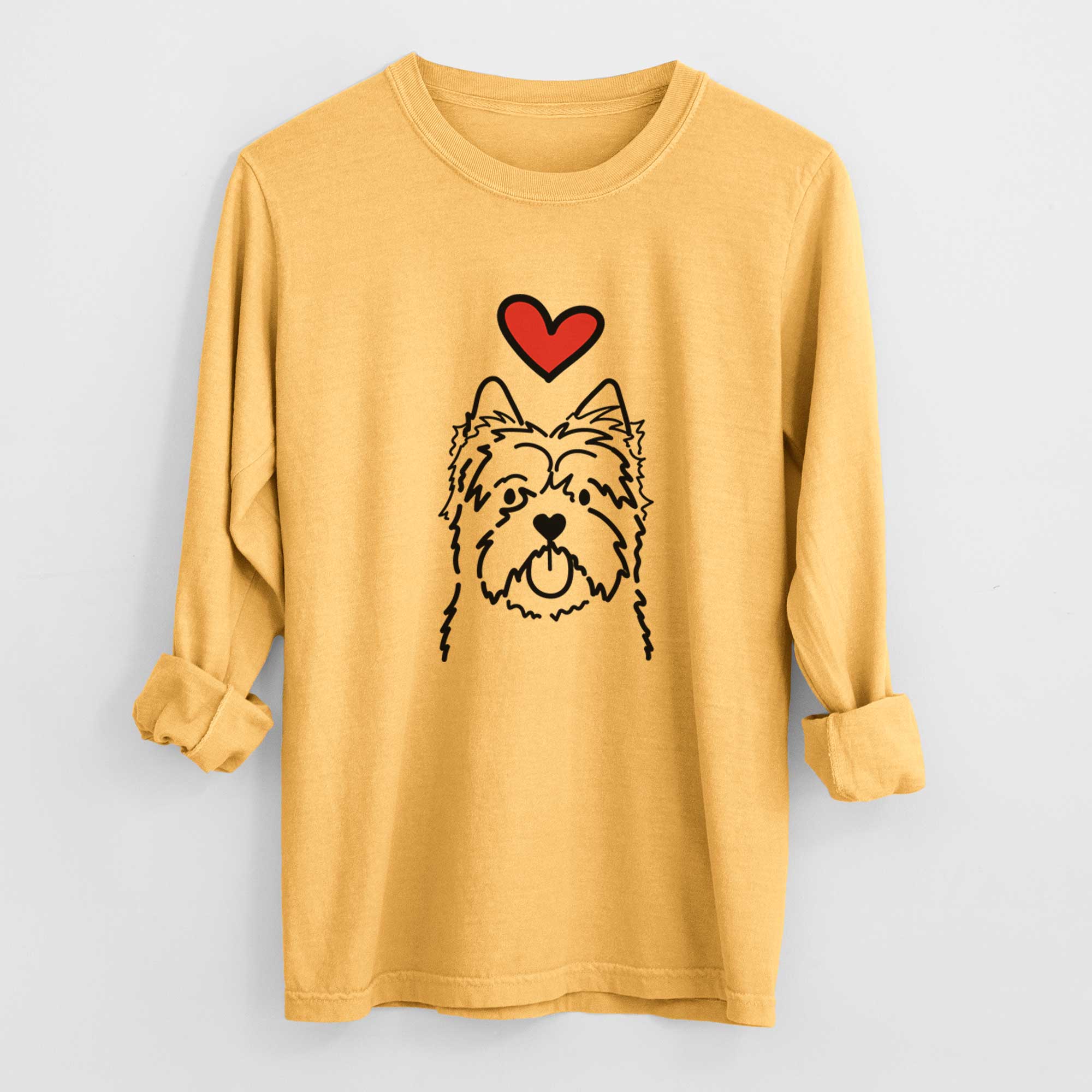 Love Always Cairn Terrier - Heavyweight 100% Cotton Long Sleeve