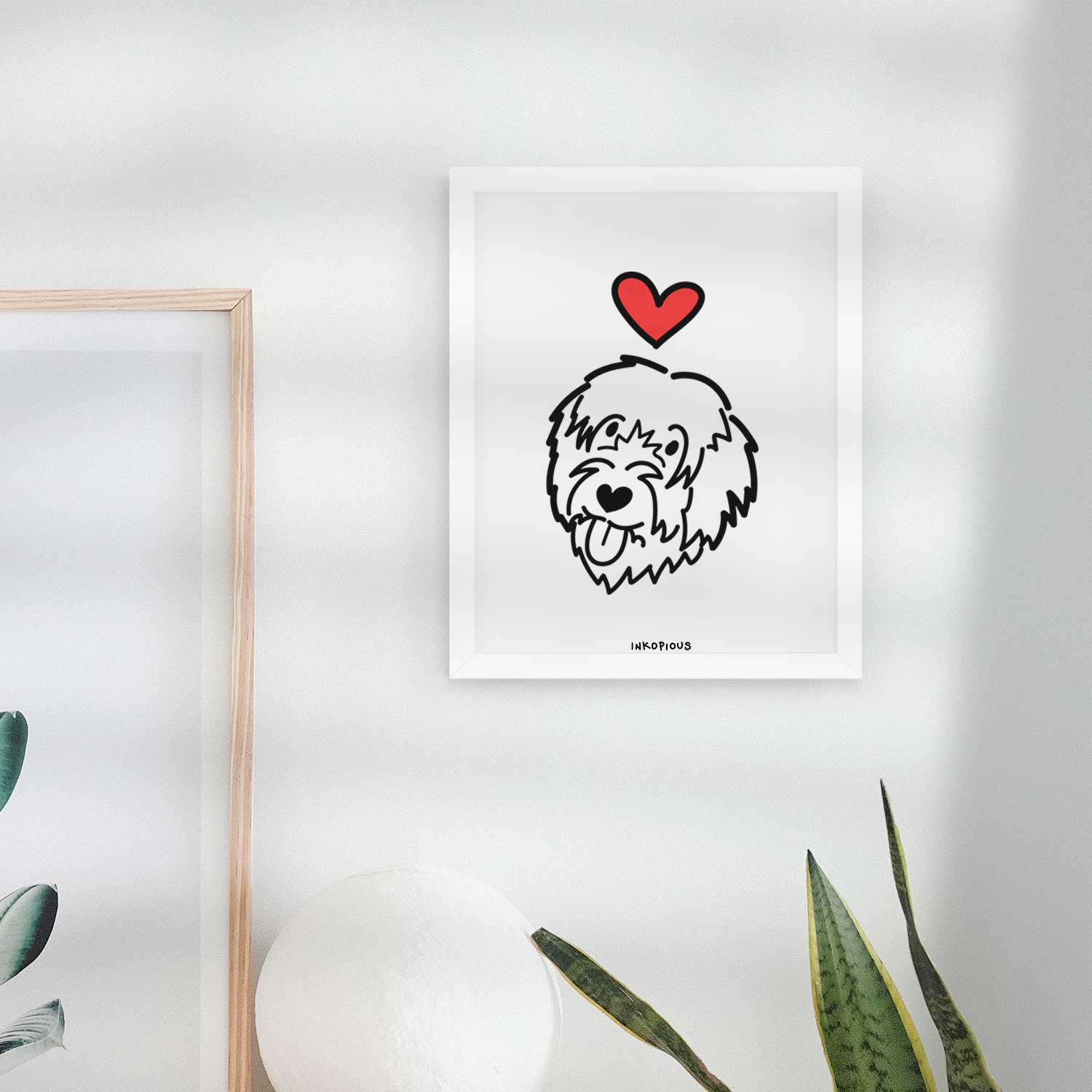 Love Always Catalan Sheepdog Art Print