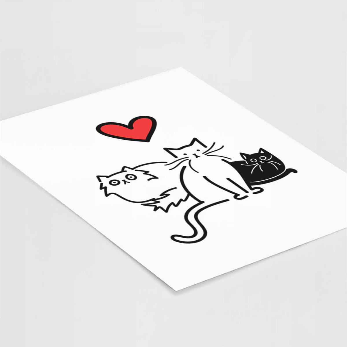 Love Always Cats - Cats Art Print