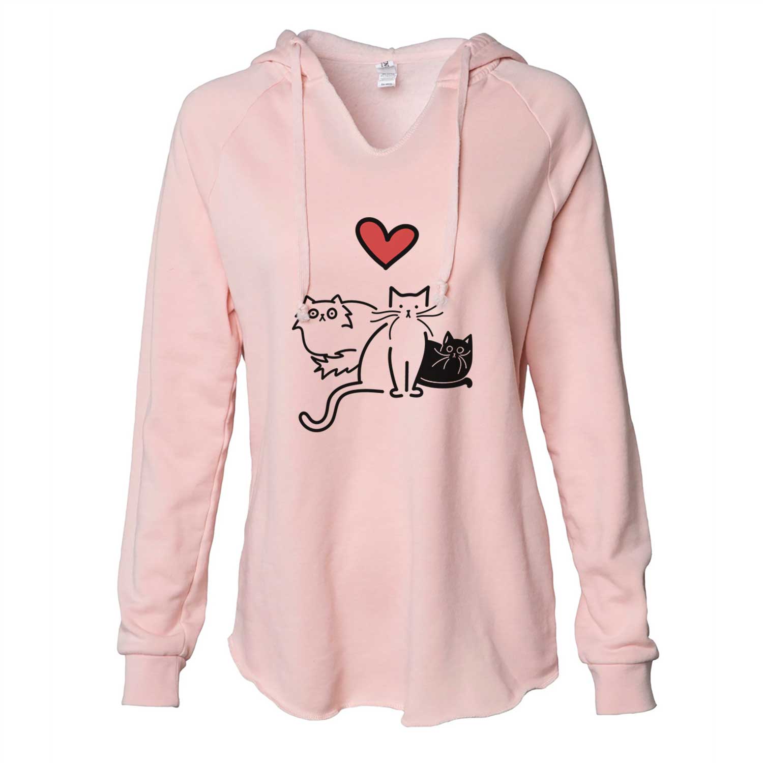 Love Always Cats - Cats - Cali Wave Hooded Sweatshirt