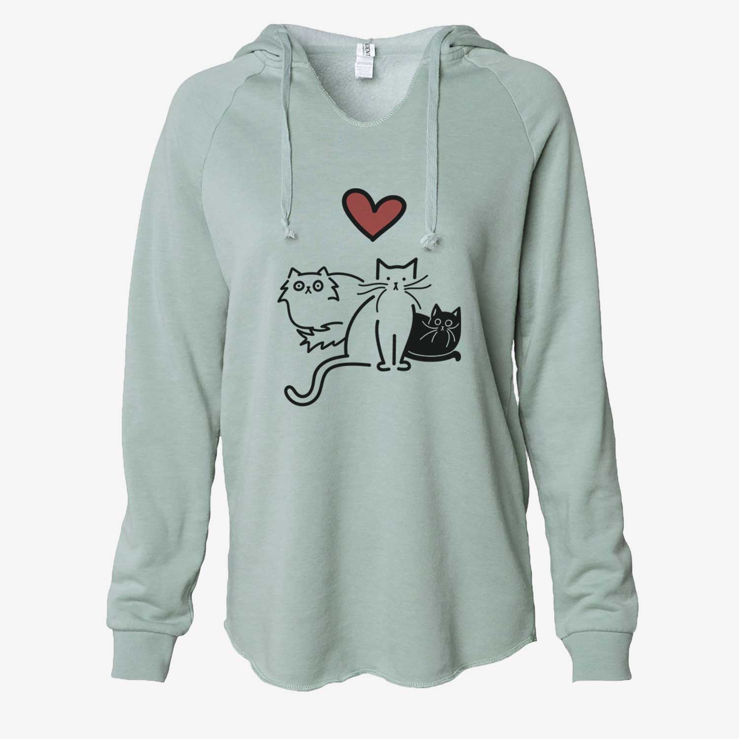 Love Always Cats - Cats - Cali Wave Hooded Sweatshirt