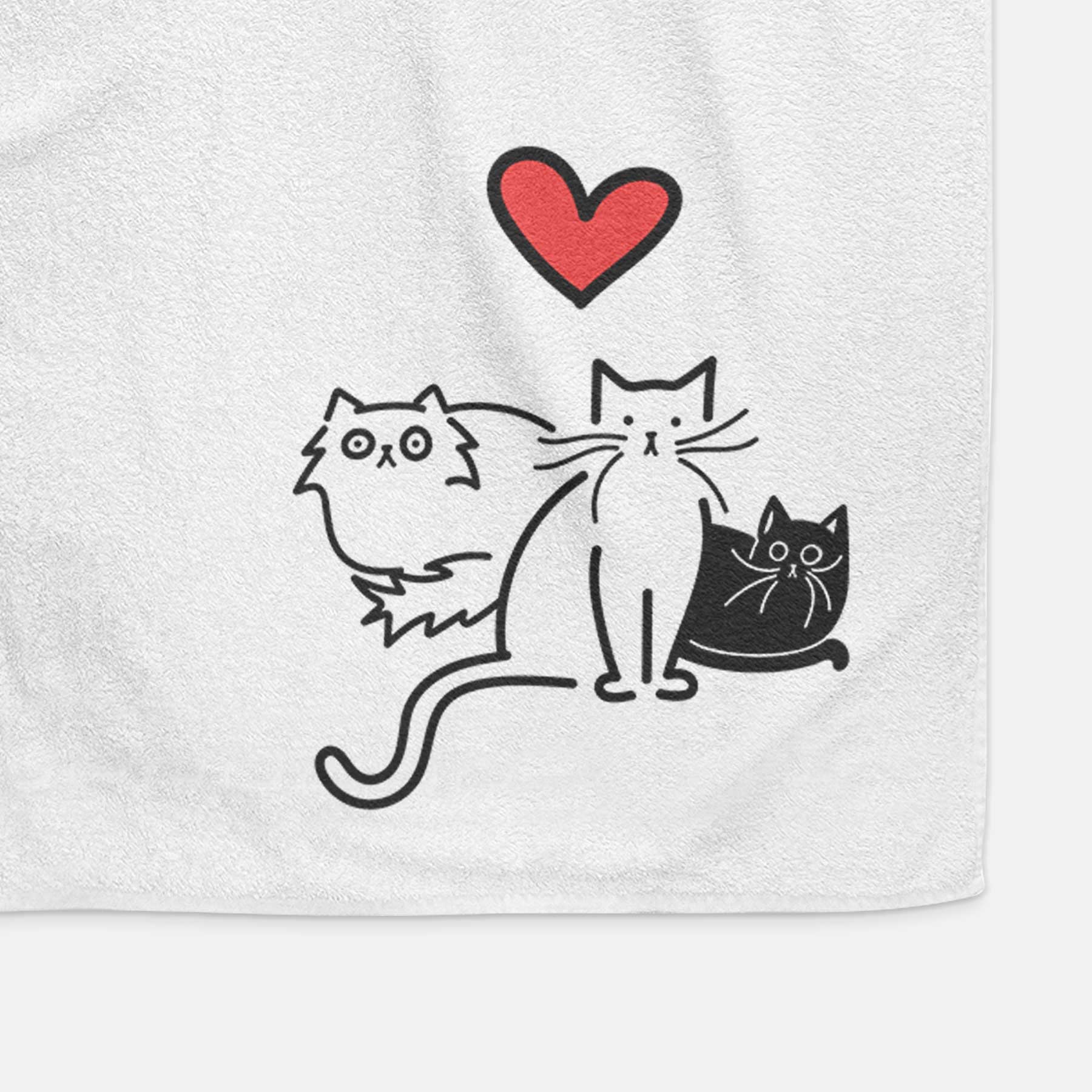 Love Always Cats - Cats - Decorative Hand Towel