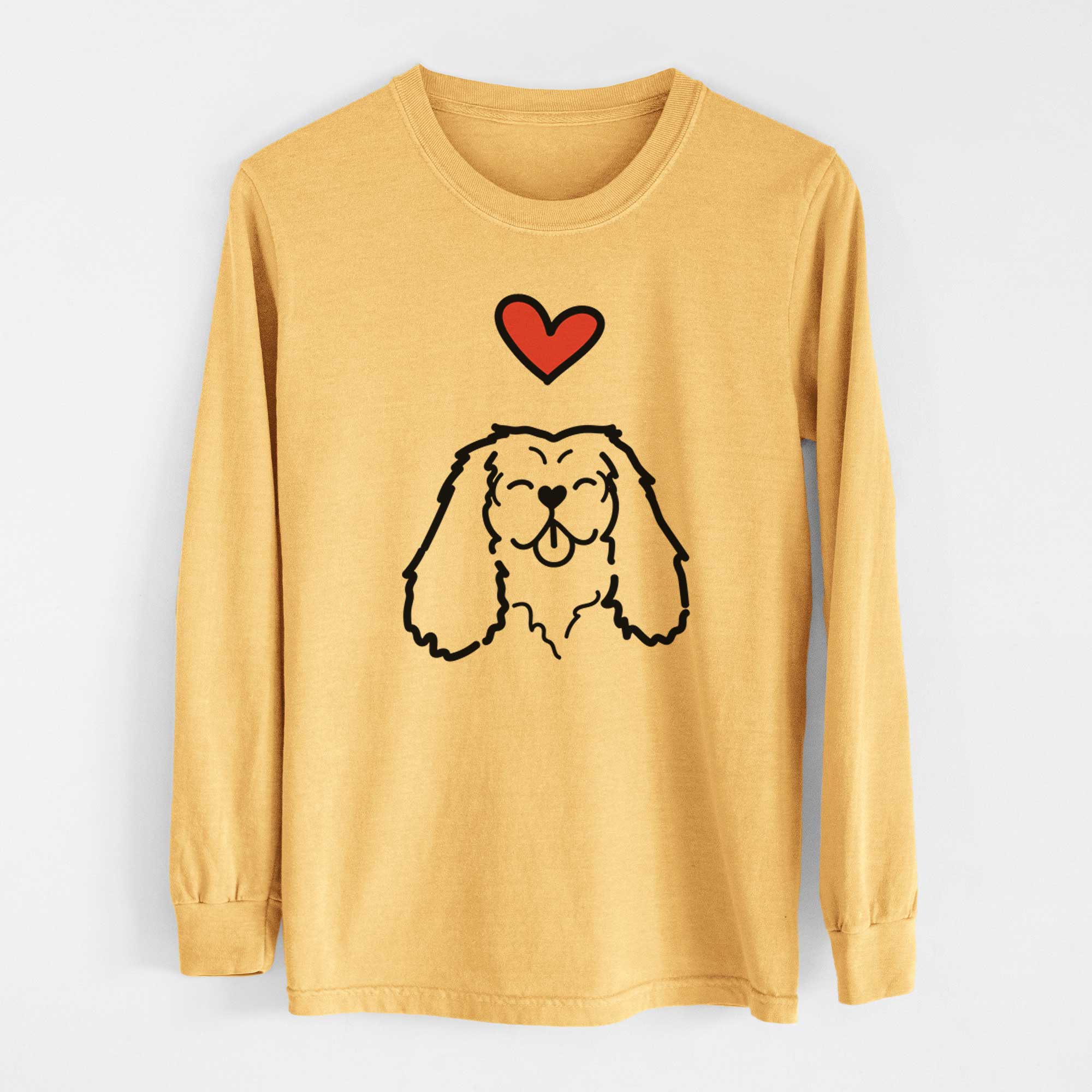 Love Always Cavalier King Charles Spaniel - Heavyweight 100% Cotton Long Sleeve