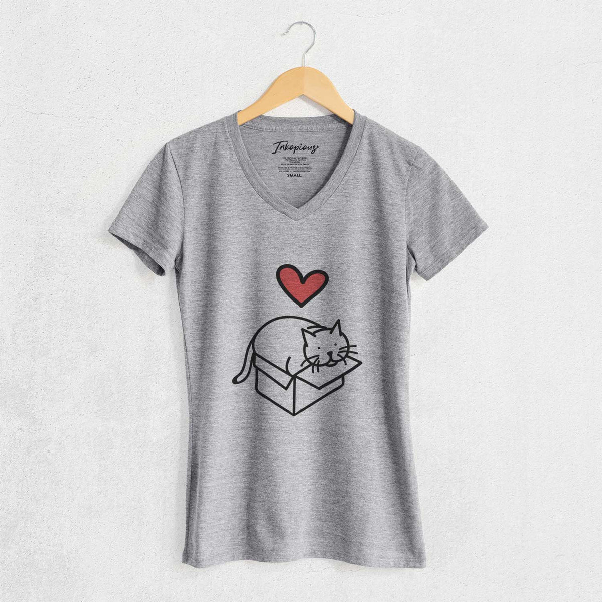Love Always Cat in a Box - Charlie - Women's V-neck Shirt