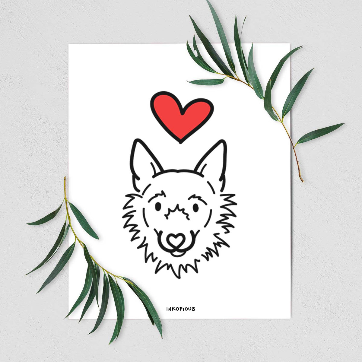 Love Always Super Mutt - Chewy Art Print
