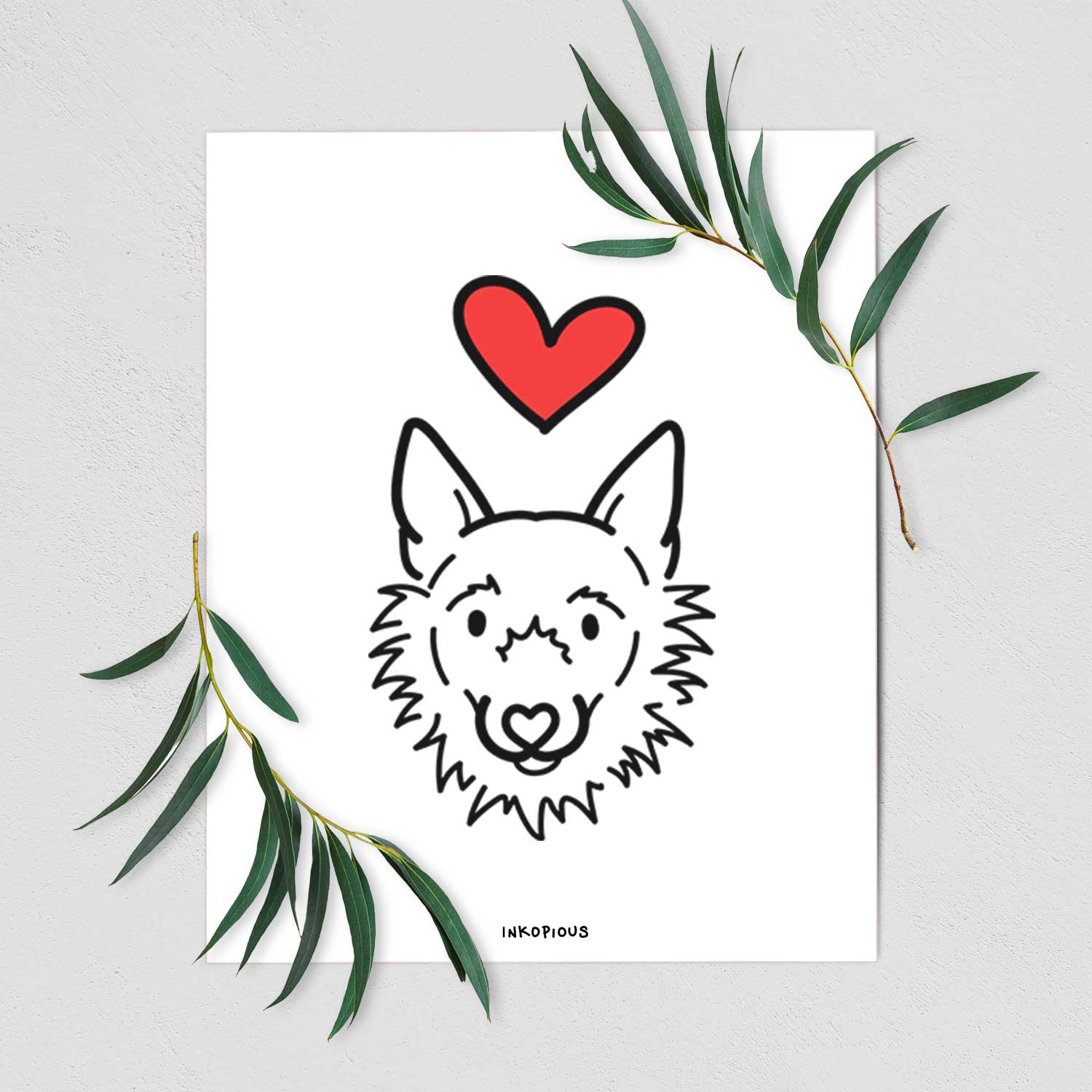 Love Always Super Mutt - Chewy Art Print