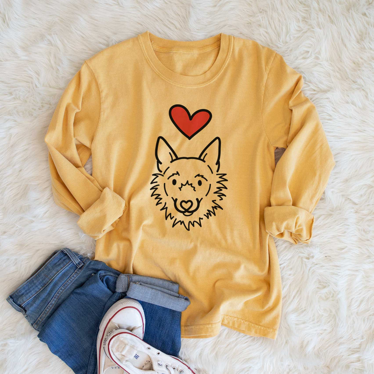 Love Always Super Mutt - Chewy - Heavyweight 100% Cotton Long Sleeve