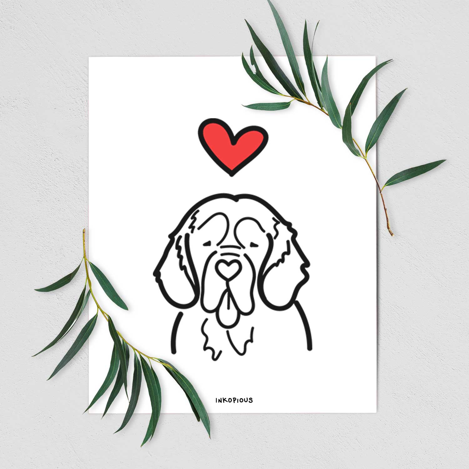Love Always Clumber Spaniel Art Print