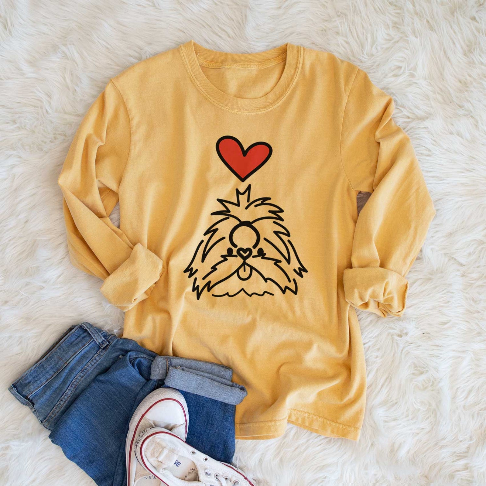 Love Always Shih Tzu - CoCo - Heavyweight 100% Cotton Long Sleeve