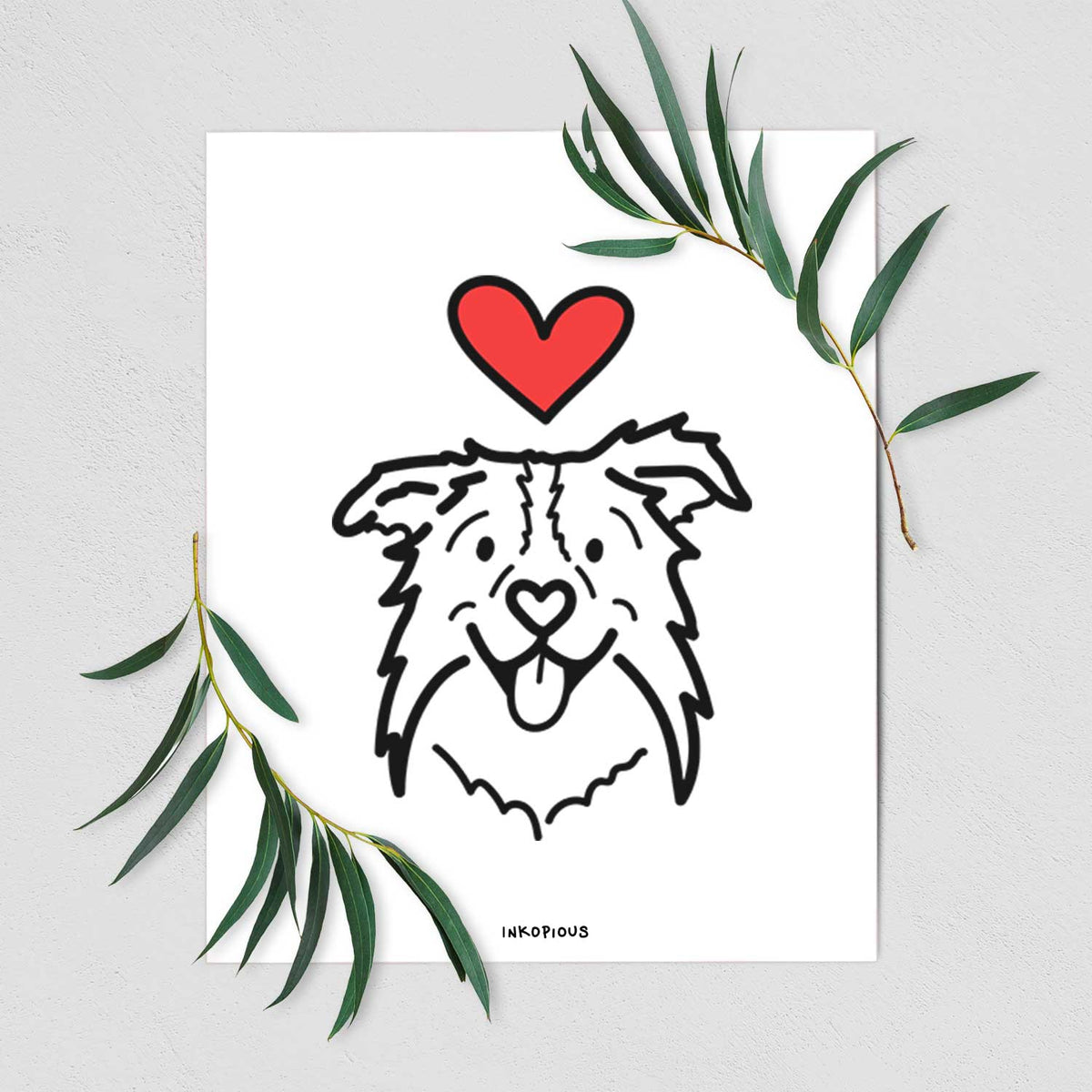 Love Always Border Collie - Cricket Art Print