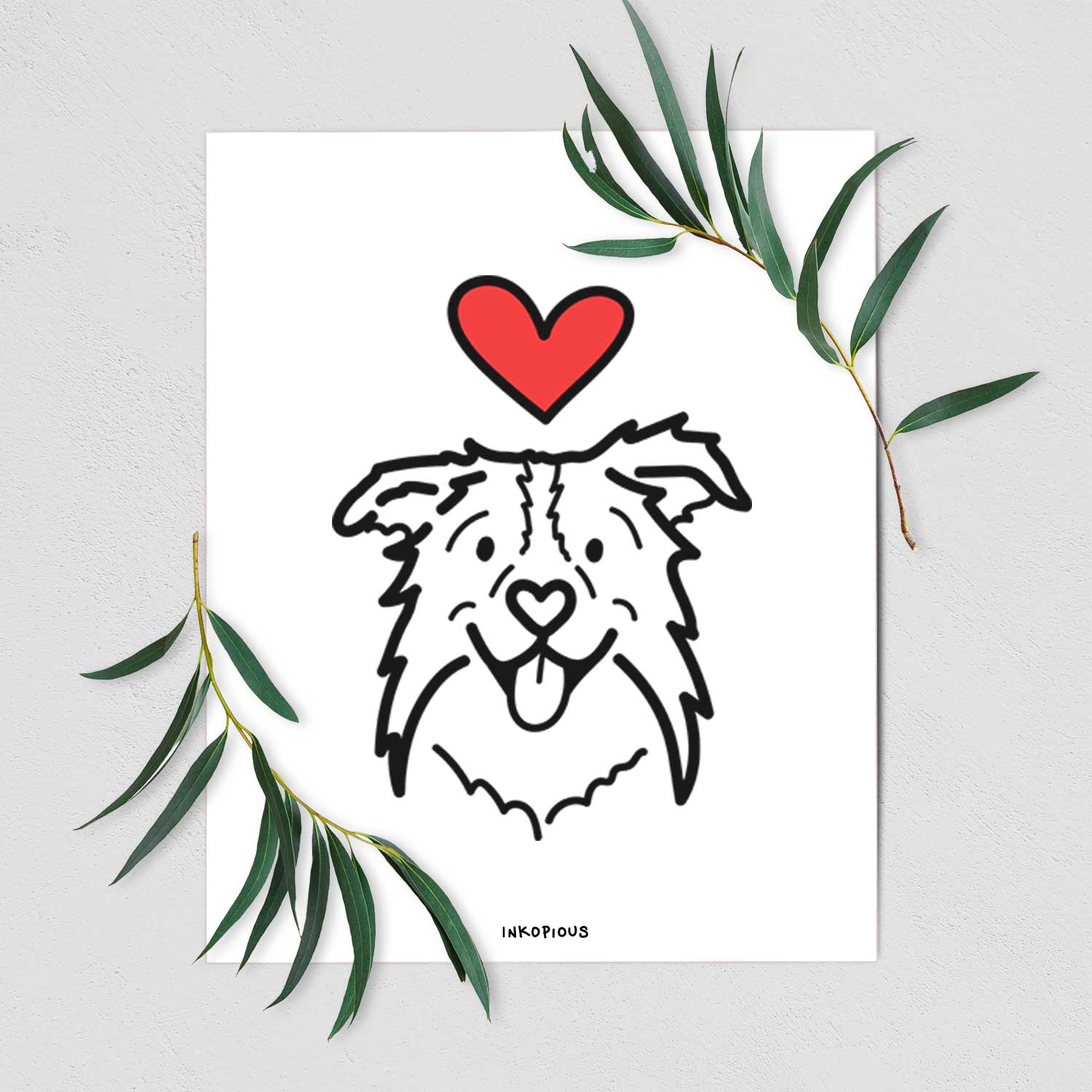 Love Always Border Collie - Cricket Art Print